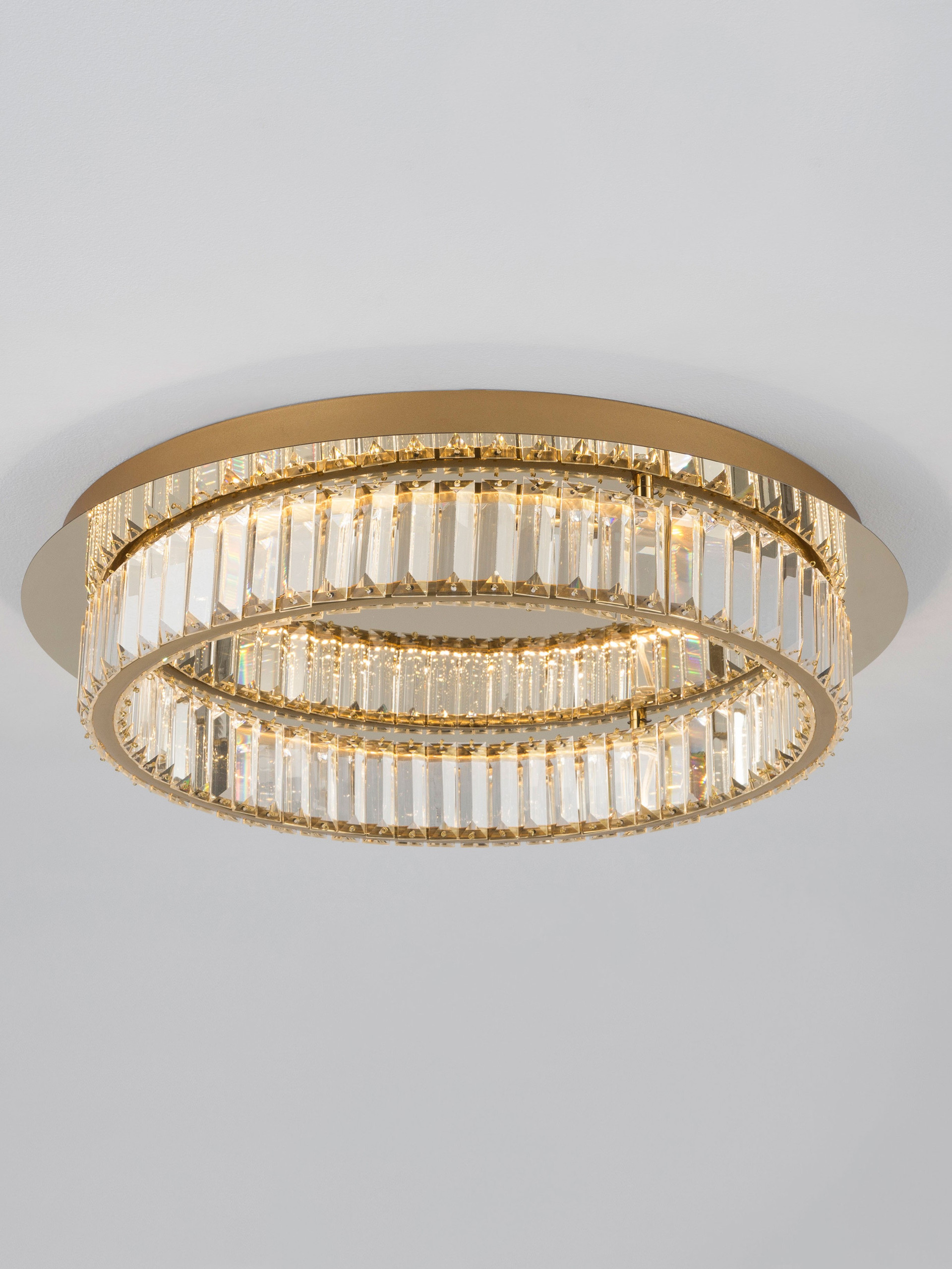 AURELIA | H 12 D 60 cm | 41 W | 3500 K | 2050 lm | IP20 | Gold | Metal/Crystal