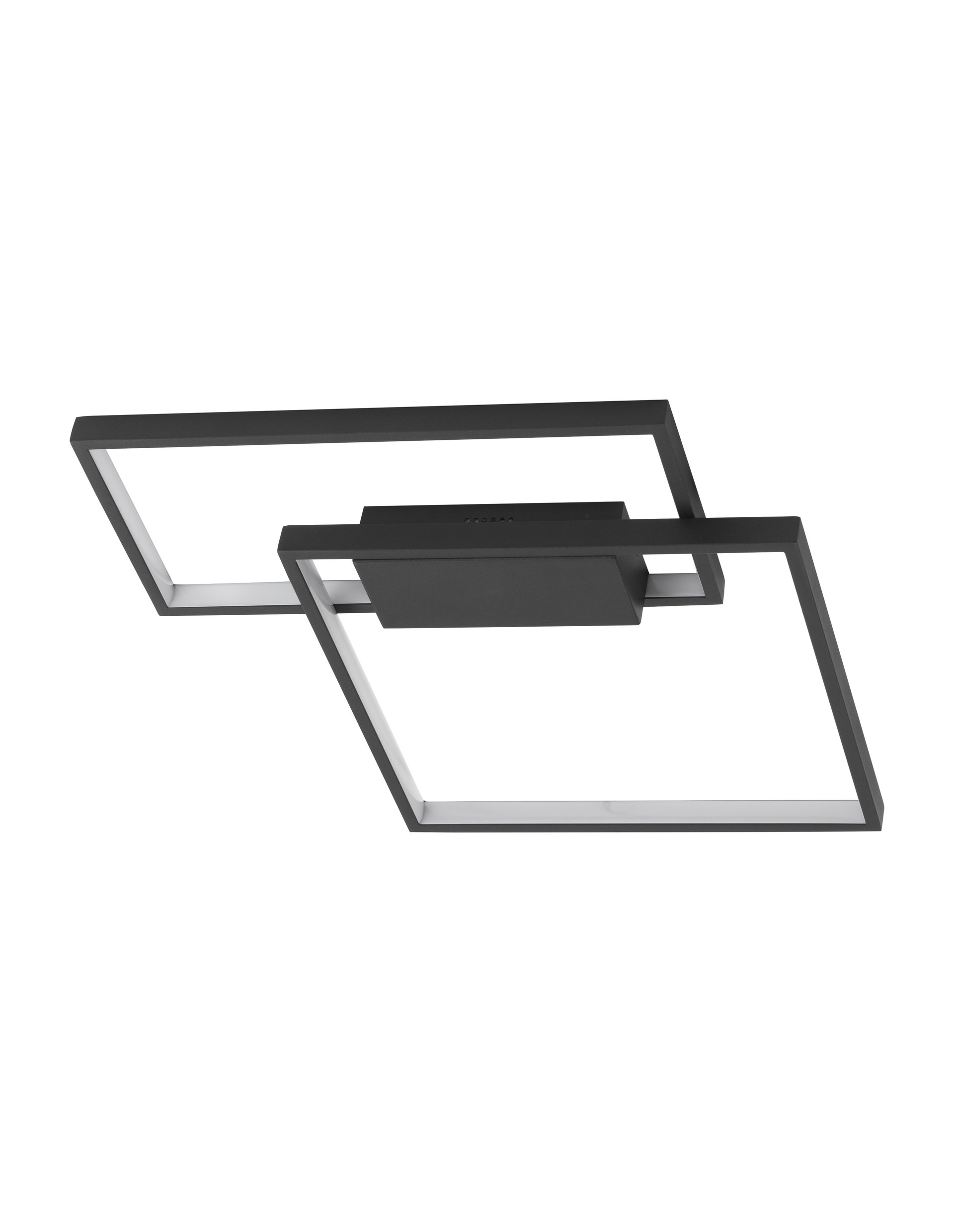 PORTO | L 45 W 45 H 4 cm | 30 W | 3000 K | 2030 lm | IP20 | Black | Steel/Aluminum/Acrylic