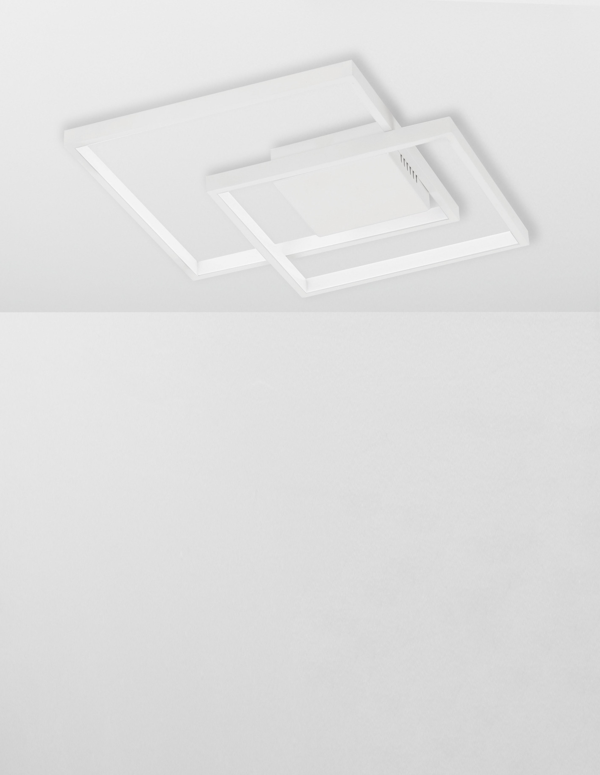 PORTO | L 42.5 W 42.5 H 6 cm | 30 W | 3000 K | 2030 lm | IP20 | White | Steel/Aluminum/Acrylic