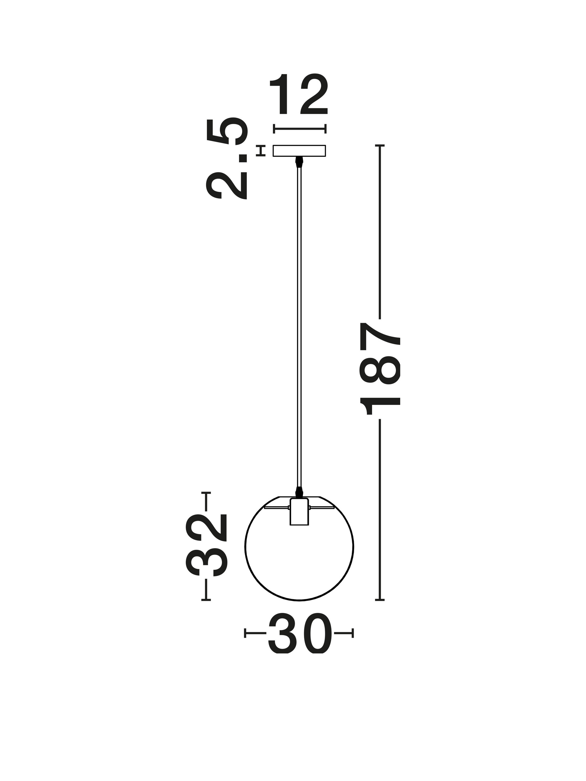 MIRALE | H 187 D 30 cm | 12 W | IP20 | Gold/Clear | Glass/Metal