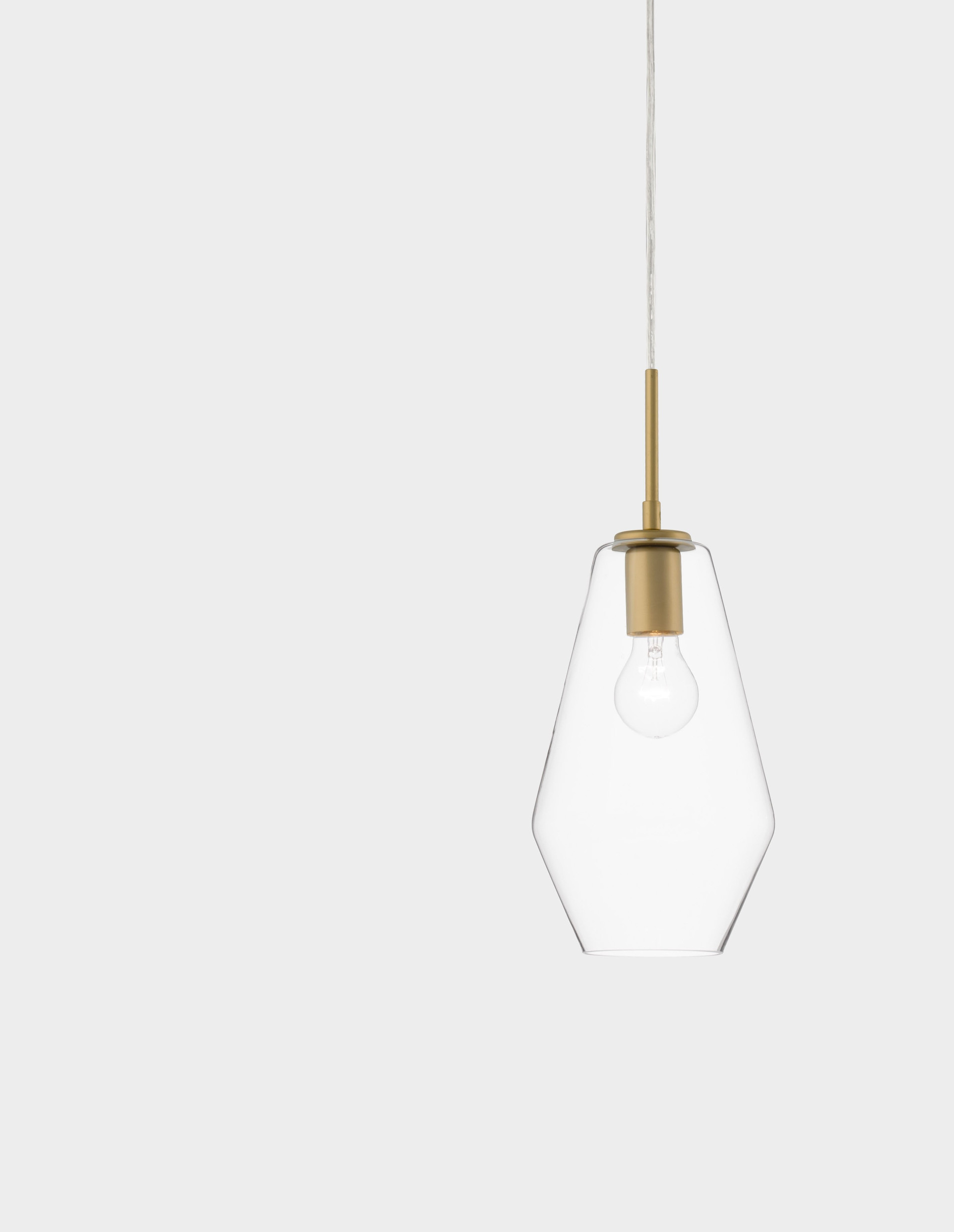 PRISMA | H 120 D 17 cm | 12 W | IP20 | Gold/Clear | Glass/Metal