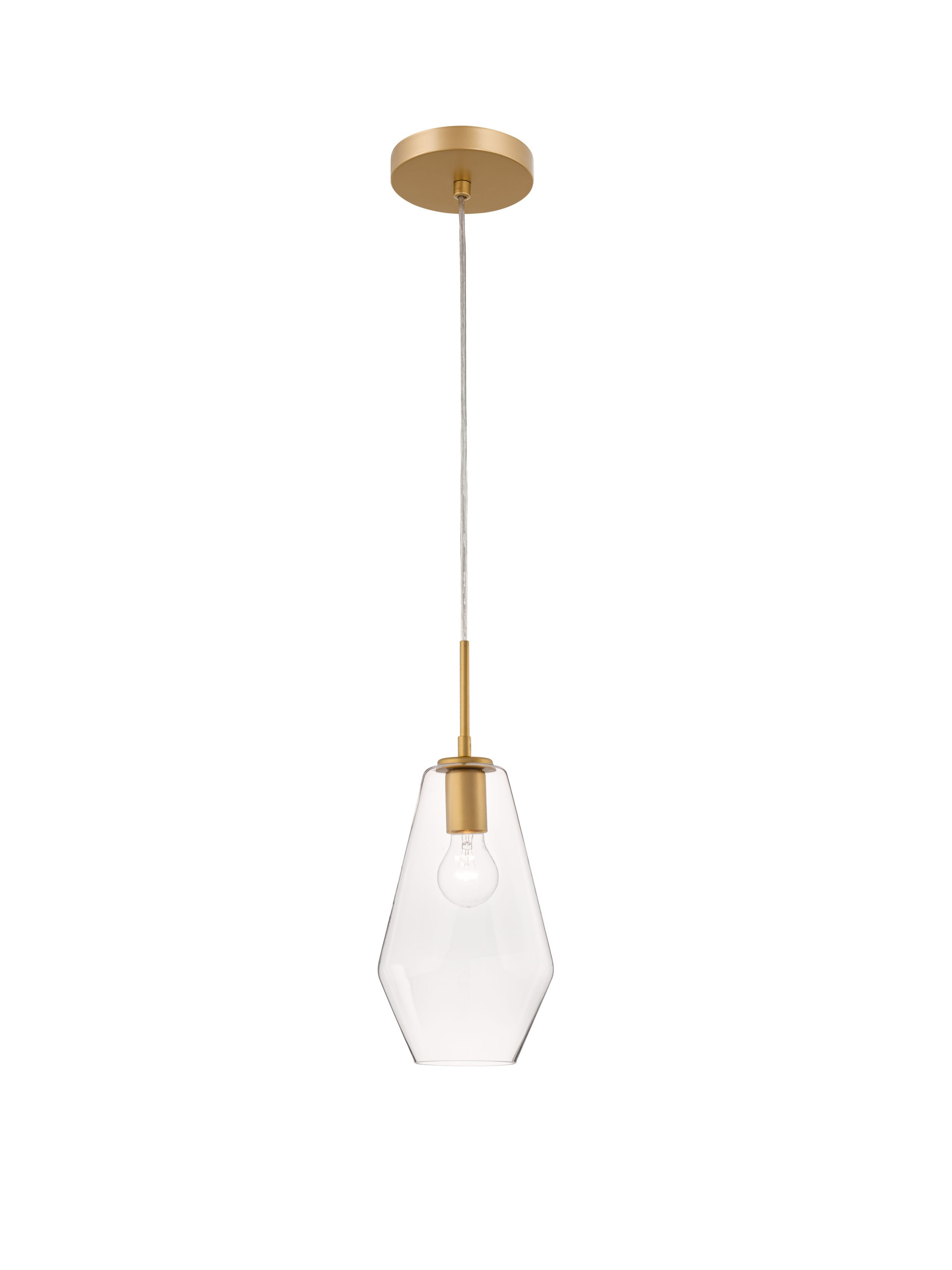 PRISMA | H 120 D 17 cm | 12 W | IP20 | Gold/Clear | Glass/Metal