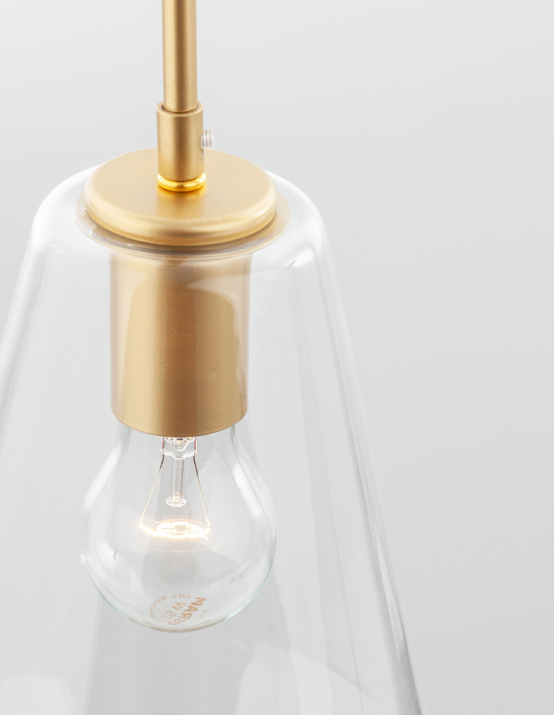 PRISMA | H 120 D 17 cm | 12 W | IP20 | Gold/Clear | Glass/Metal
