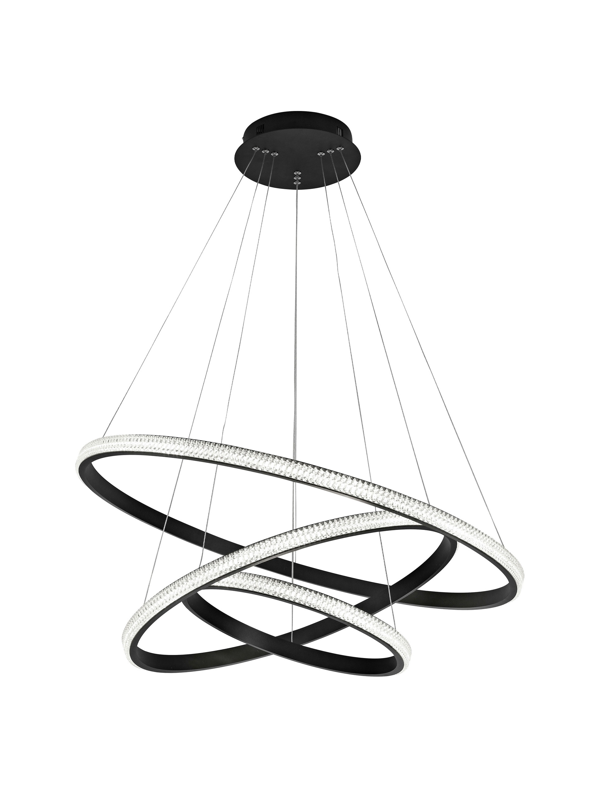 NAGER | H 120 D 78 cm | 62 W | 3000 K | 3586 lm | IP20 | Black | Aluminum/Acrylic