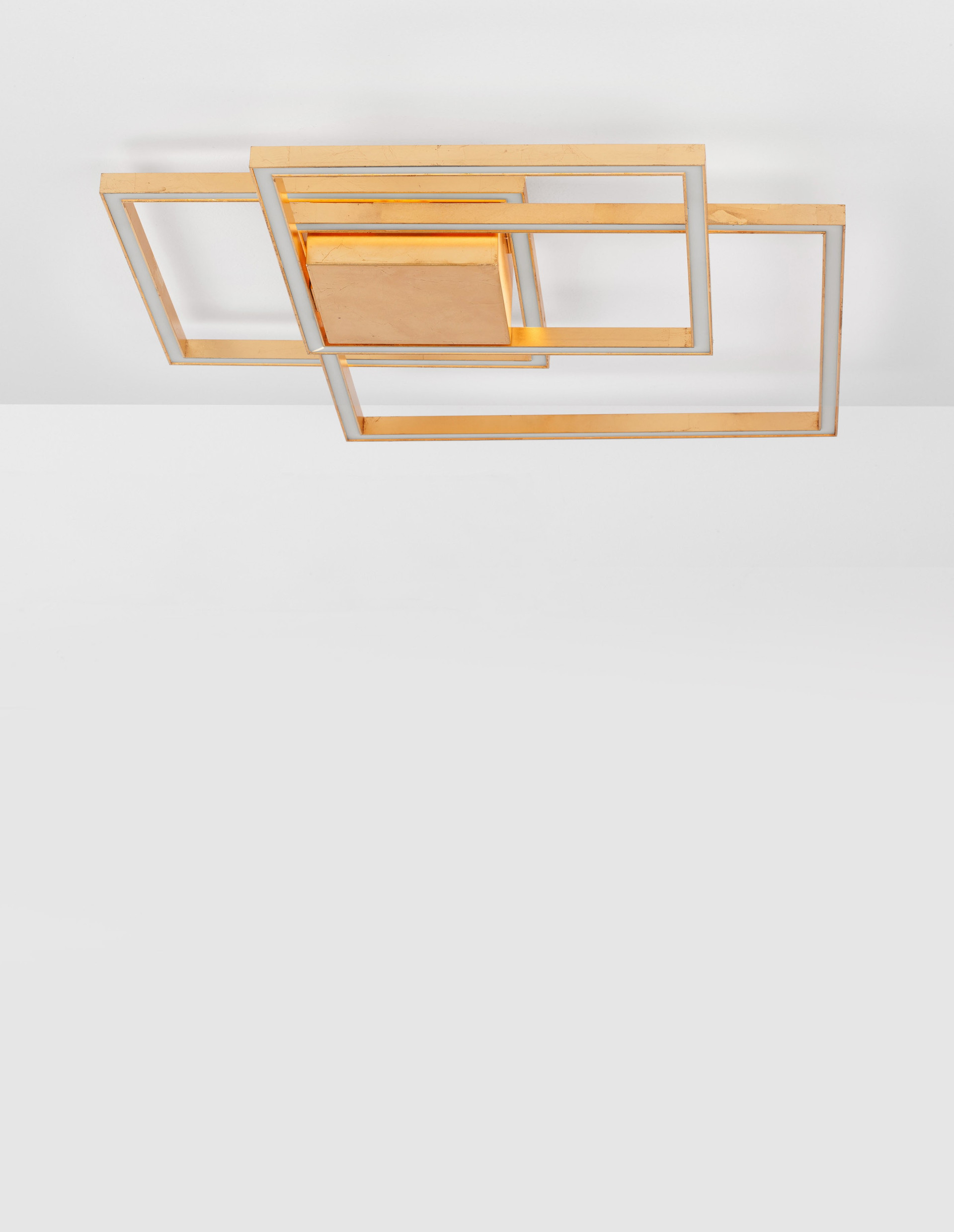 BILBAO | L 56 W 56 H 8.5 cm | 42 W | 3000 K | 1974 lm | IP20 | Gold | Aluminum/Acrylic