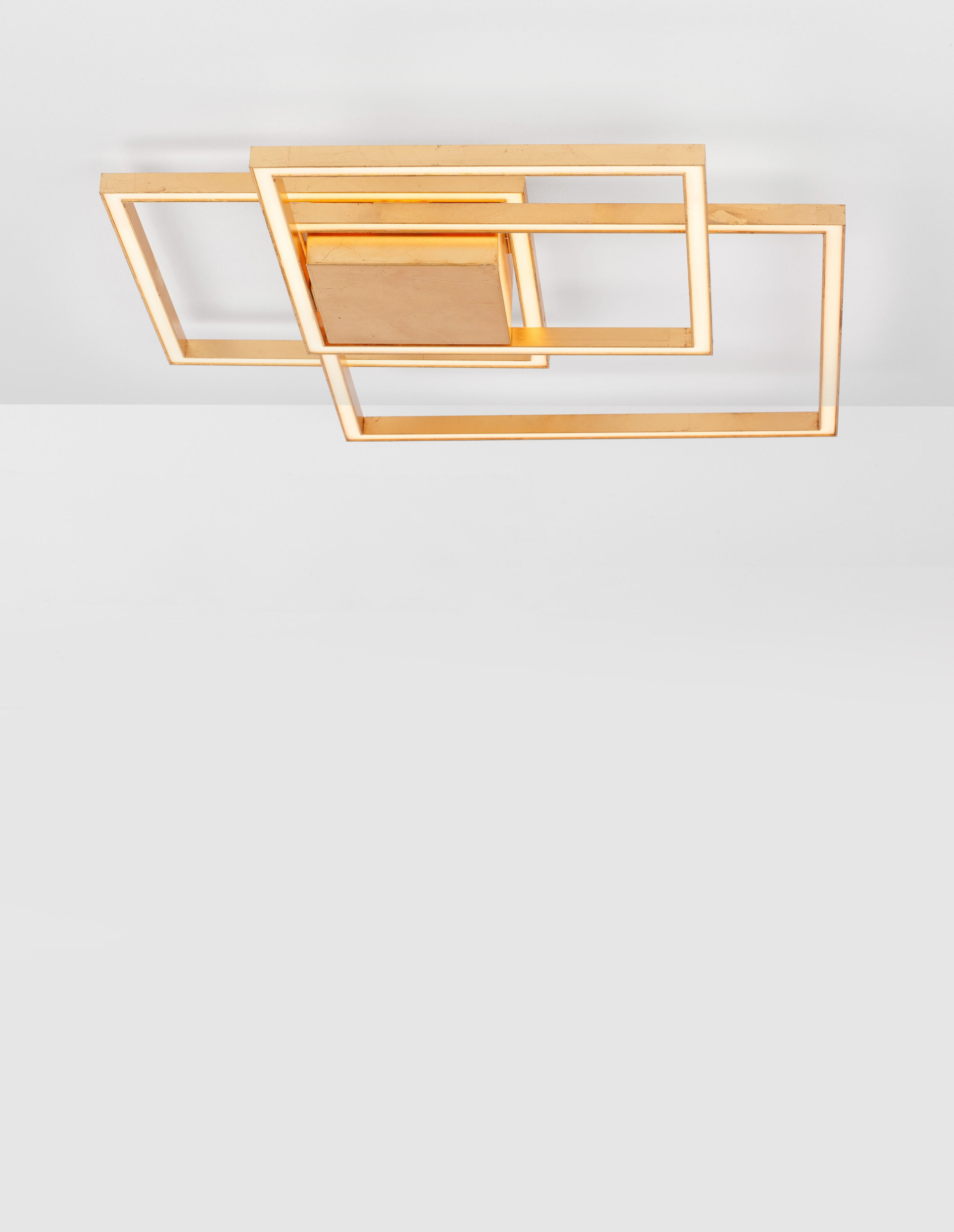 BILBAO | L 56 W 56 H 8.5 cm | 42 W | 3000 K | 1974 lm | IP20 | Gold | Aluminum/Acrylic