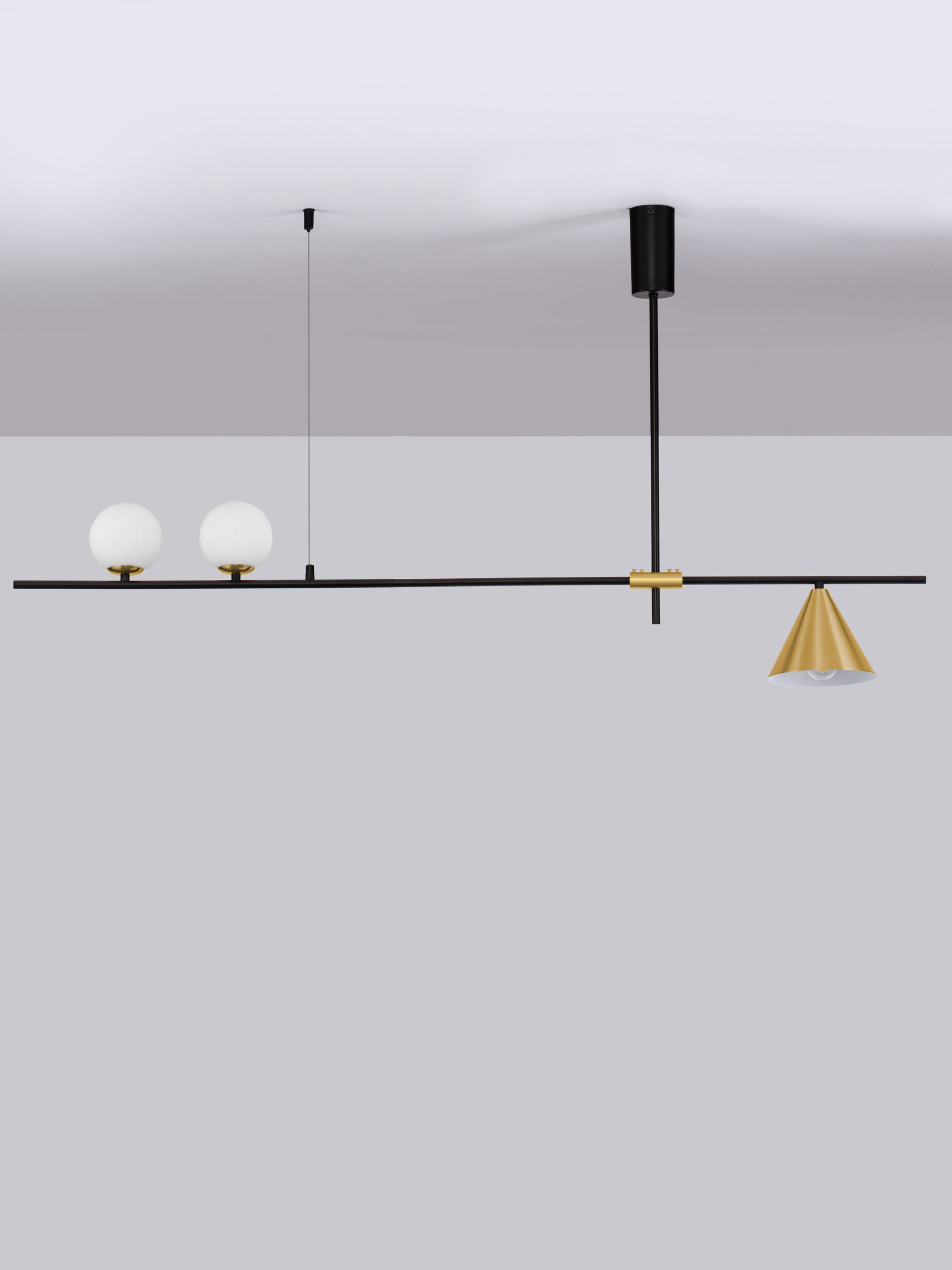 SWAY | L 123 W 15 H 70 cm | 22 W | IP20 | Gold | Metal