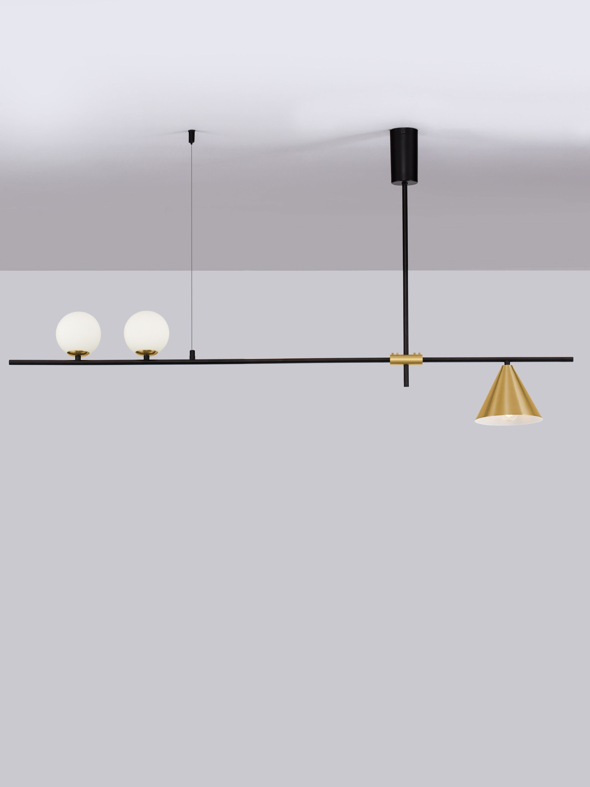 SWAY | L 123 W 15 H 70 cm | 22 W | IP20 | Gold | Metal