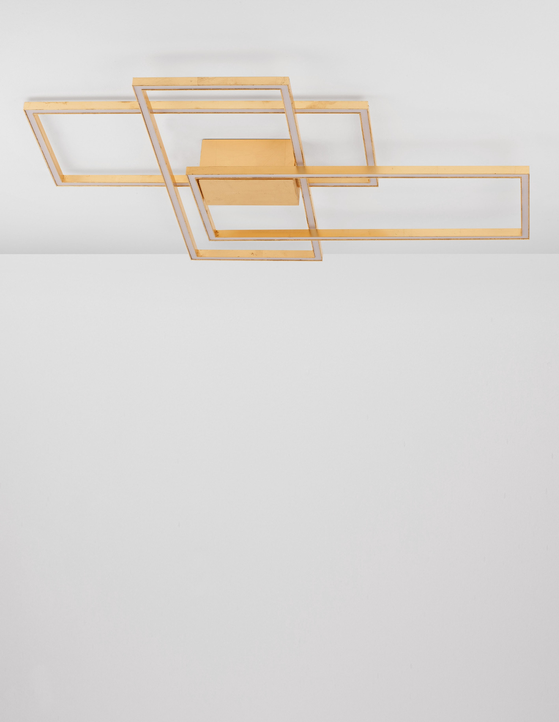 BILBAO | L 90 W 67 H 9 cm | 55 W | 3000 K | 2600 lm | IP20 | Gold | Aluminum/Acrylic