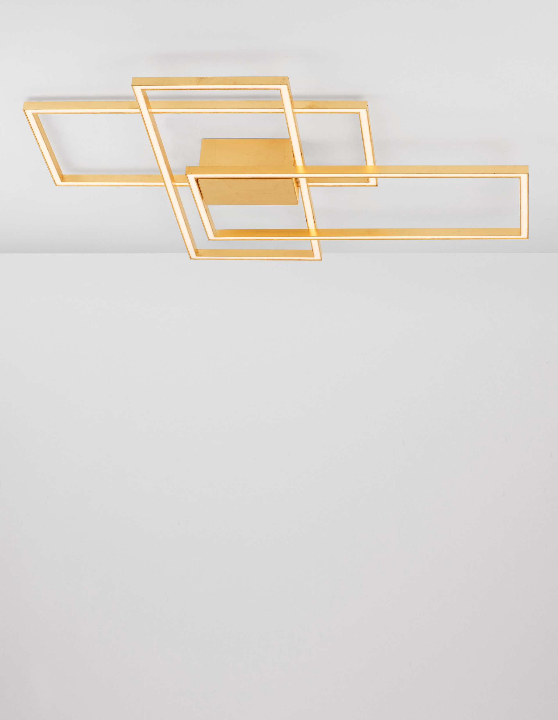 BILBAO | L 90 W 67 H 9 cm | 55 W | 3000 K | 2600 lm | IP20 | Gold | Aluminum/Acrylic