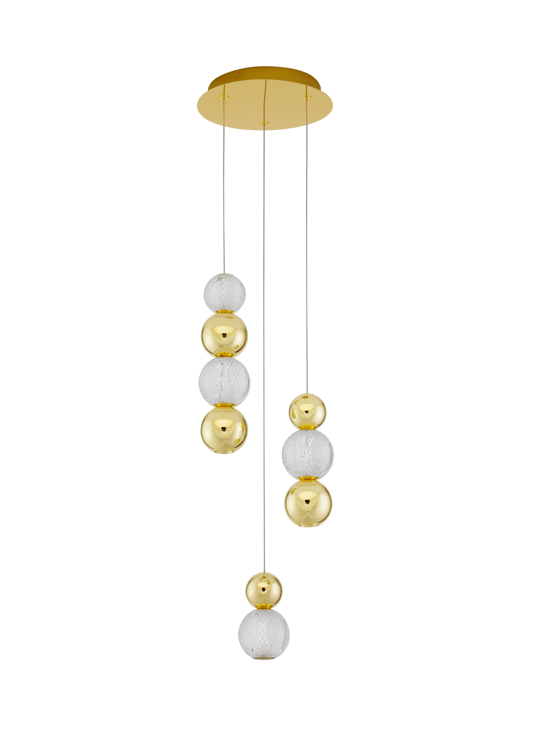 BRILLE | H 200 D 30 cm | 19 W | 3200 K | 1232 lm | IP20 | Gold | Aluminum/Acrylic