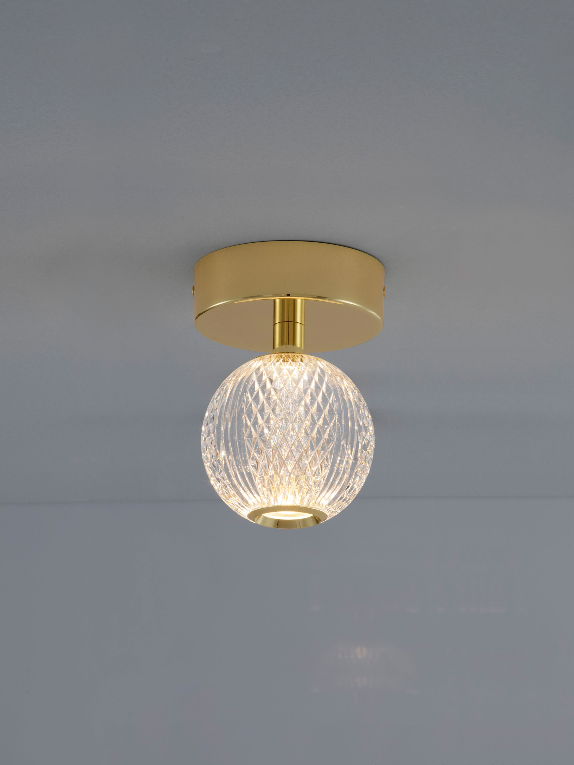 BRILLANTE | H 16 D 11 cm | 6 W | 3200 K | 246 lm | IP20 | Gold | Aluminum/Acrylic