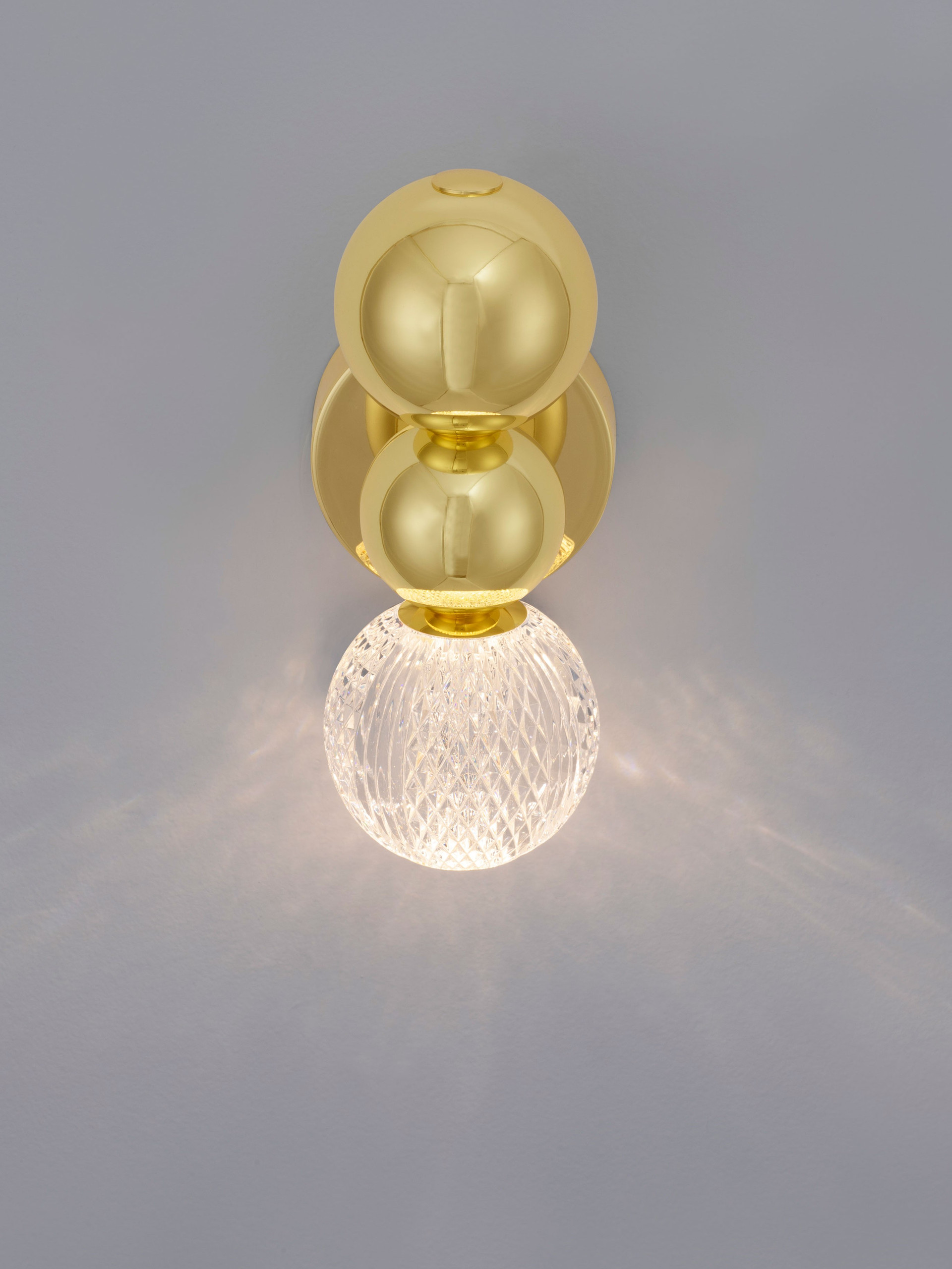 BRILLE | W 4 H 28 D 11 cm | 4 W | 3200 K | 205 lm | IP20 | Gold | Aluminum/Acrylic