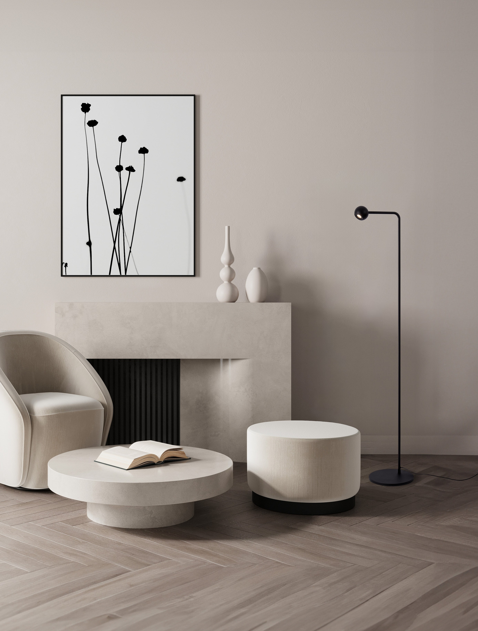 SFERA | L 26 W 21 H 126 cm | 6 W | 3000 K | 392 lm | IP20 | Black | Steel/Aluminum