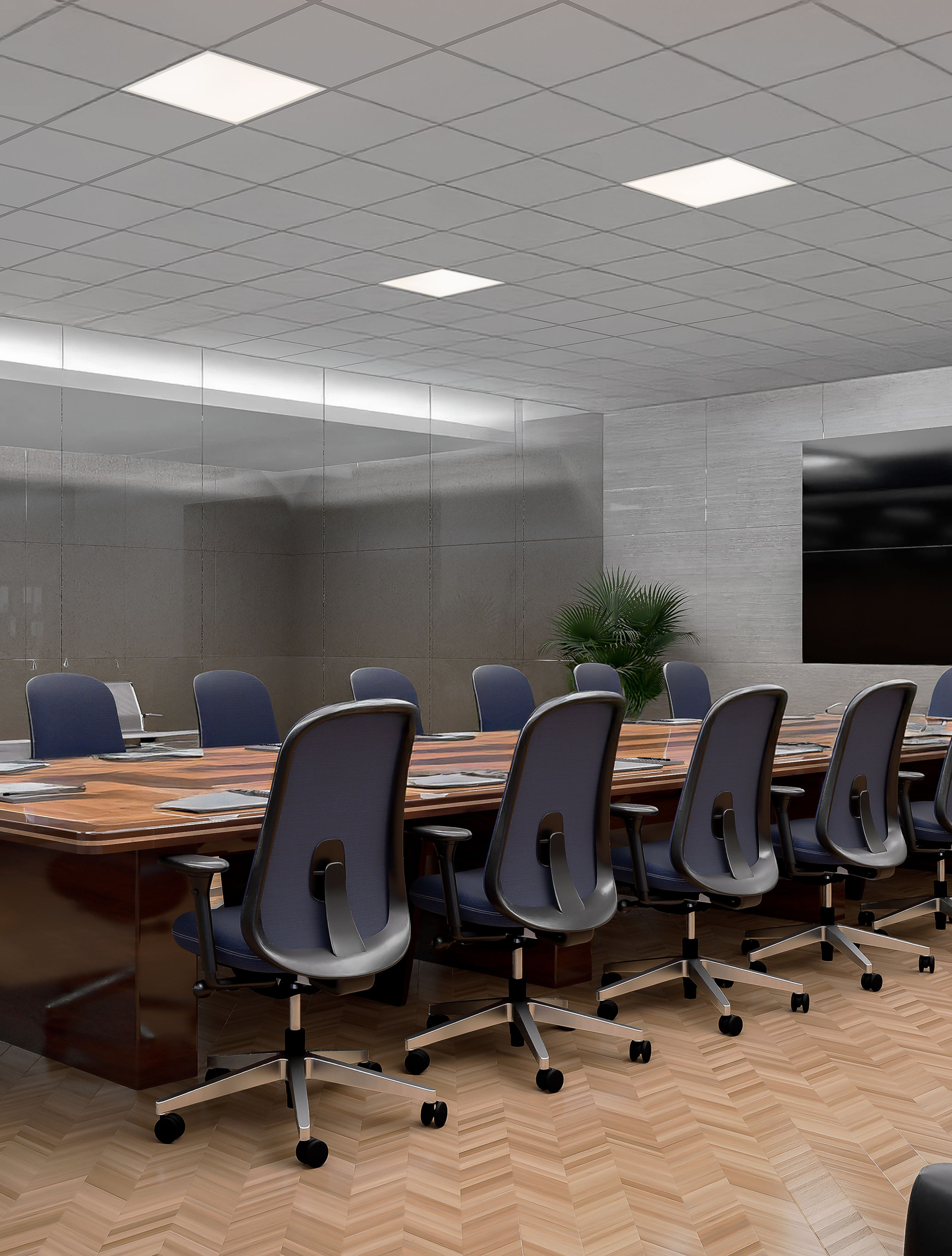 Led Panel W40-36W-RC-D59.5-Sq-H2.5-318