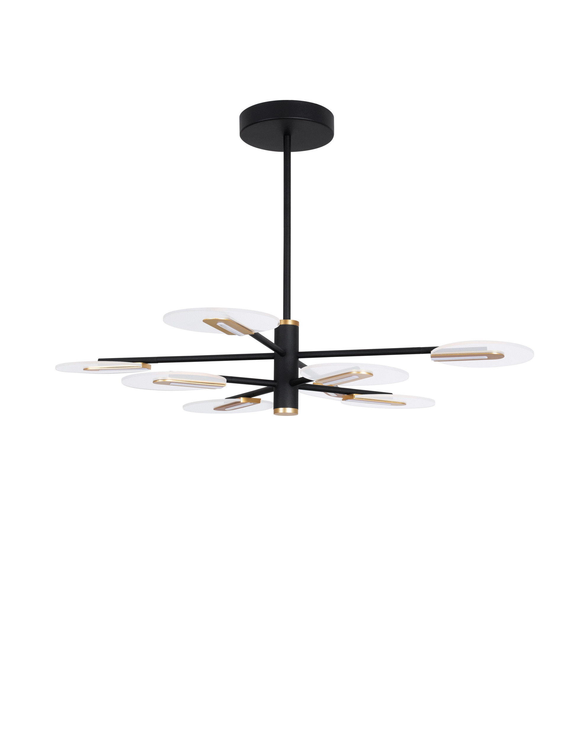 GENTI | H 63 D 89 cm | 54 W | 3000 K | 3606 lm | IP20 | Black/Gold | Aluminum/Acrylic