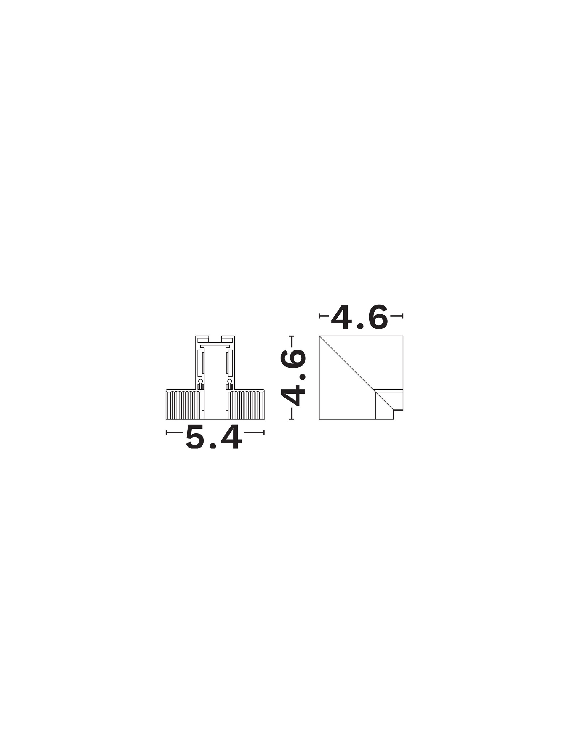 Ultra Slim Magnetic B-Vertical 90deg connector-46x46 thumbnail