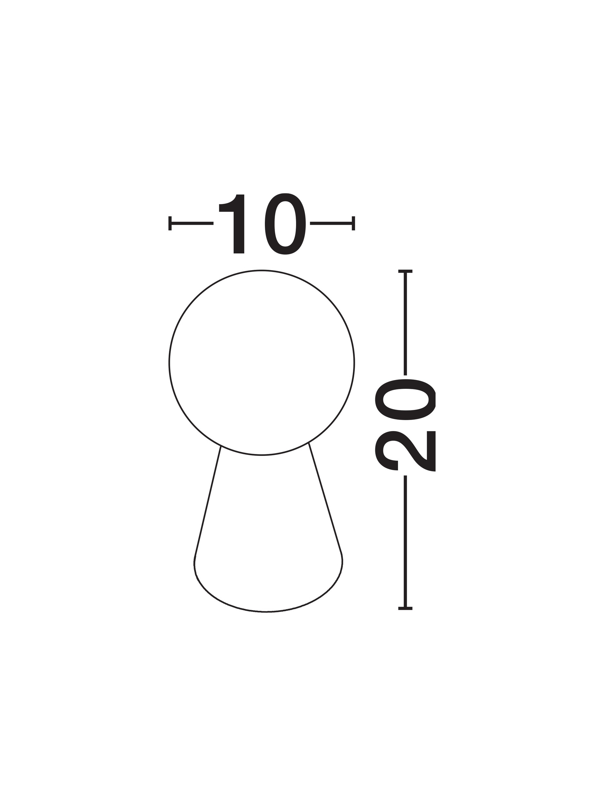 ZERO | H 20 D 10 cm | 5 W | IP20 | Bianco | Vetro/Gesso