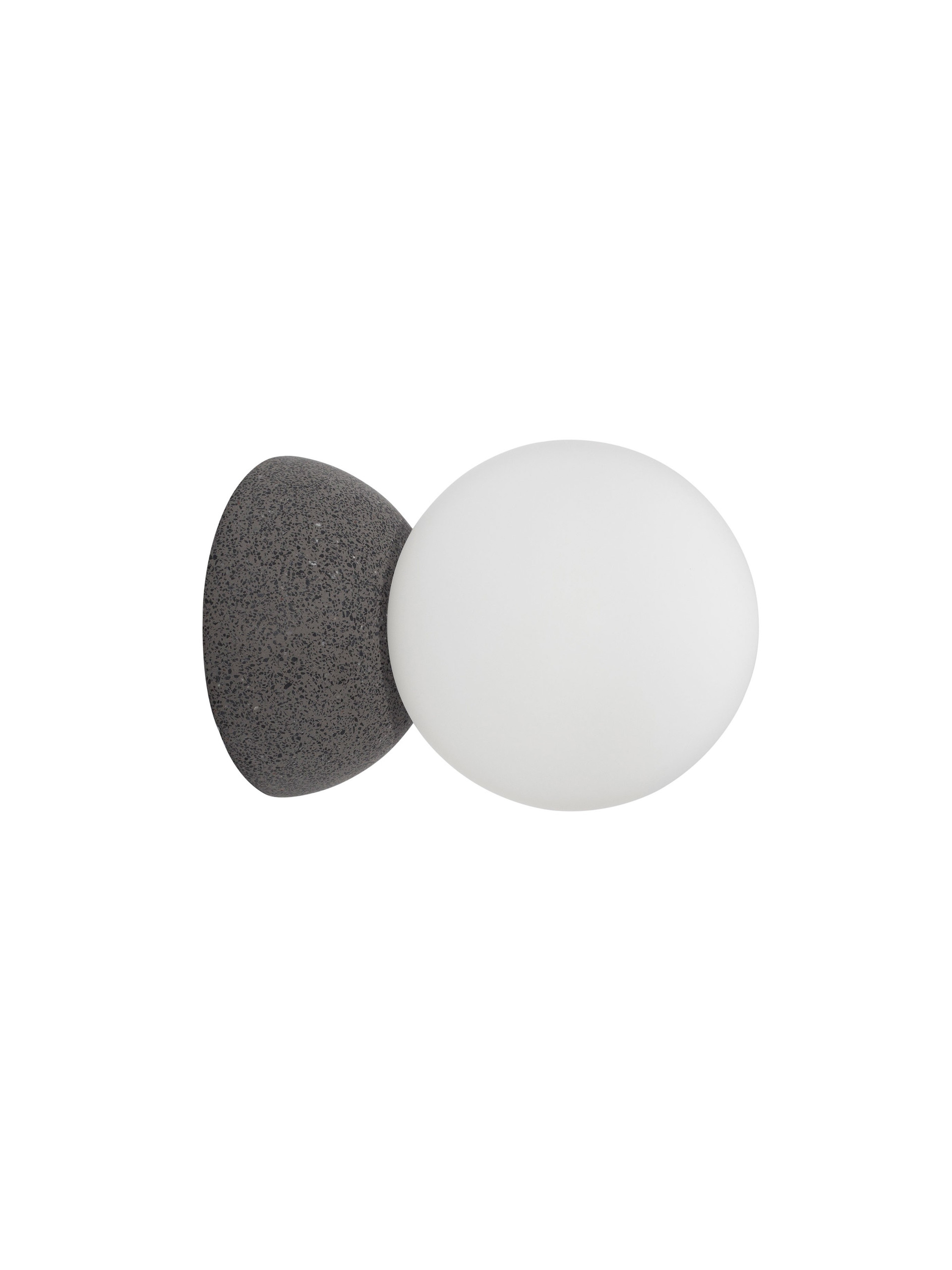 ZERO | W 14 H 10 cm | 5 W | IP20 | Gris | Vidrio/Hormigón