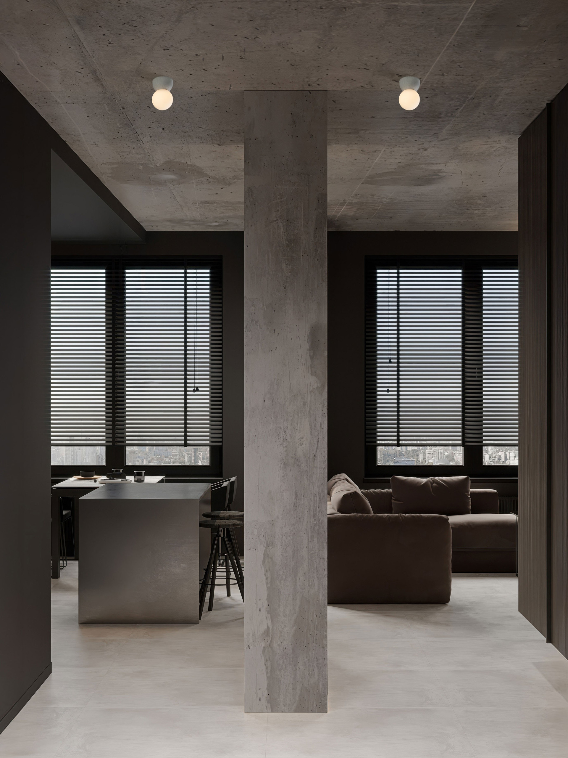 ZERO | H 12 D 8 cm | 5 W | IP20 | Gray | Glass/Concrete