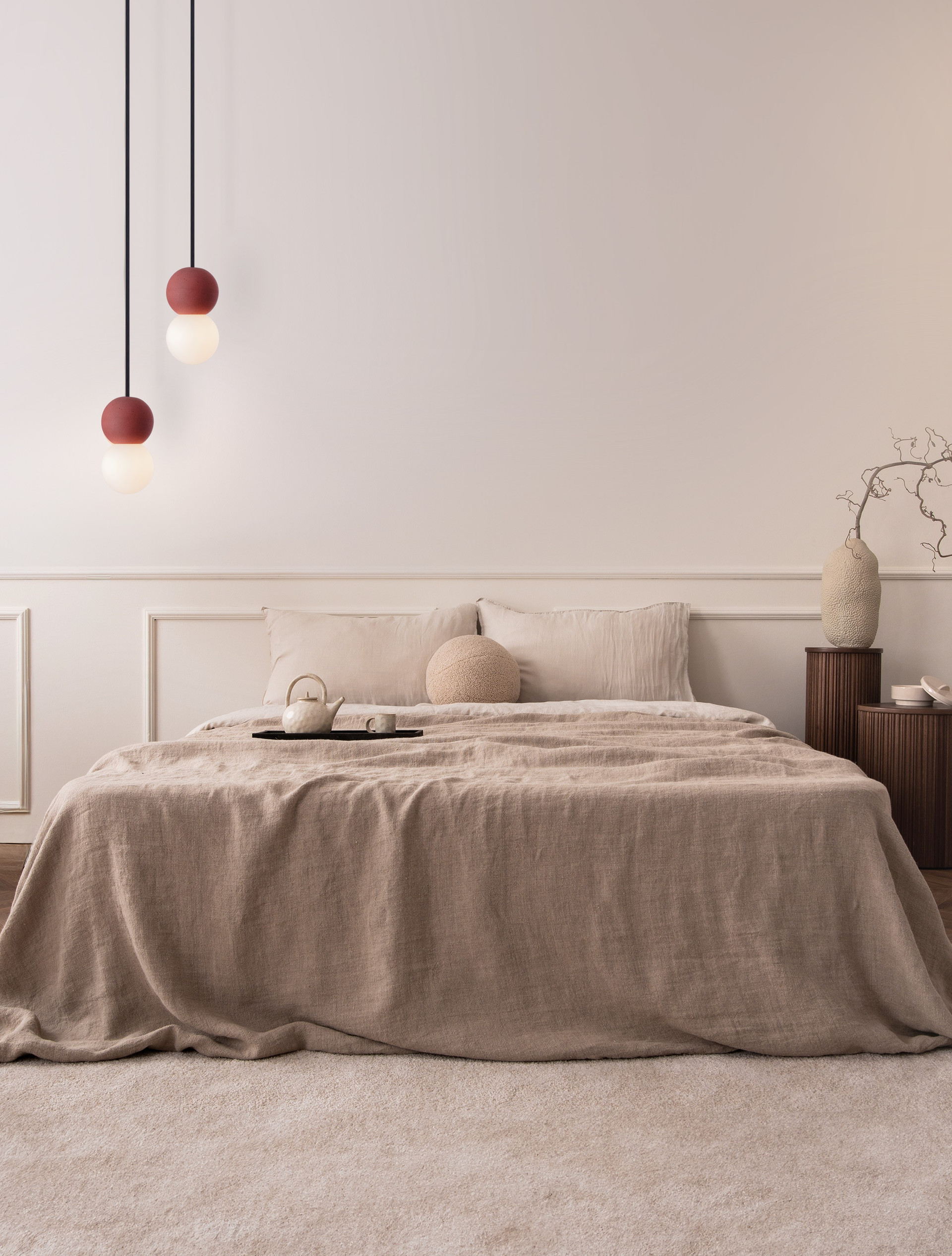 ZERO | H 155 D 8 cm | 5 W | IP20 | White/Red | Glass/Concrete