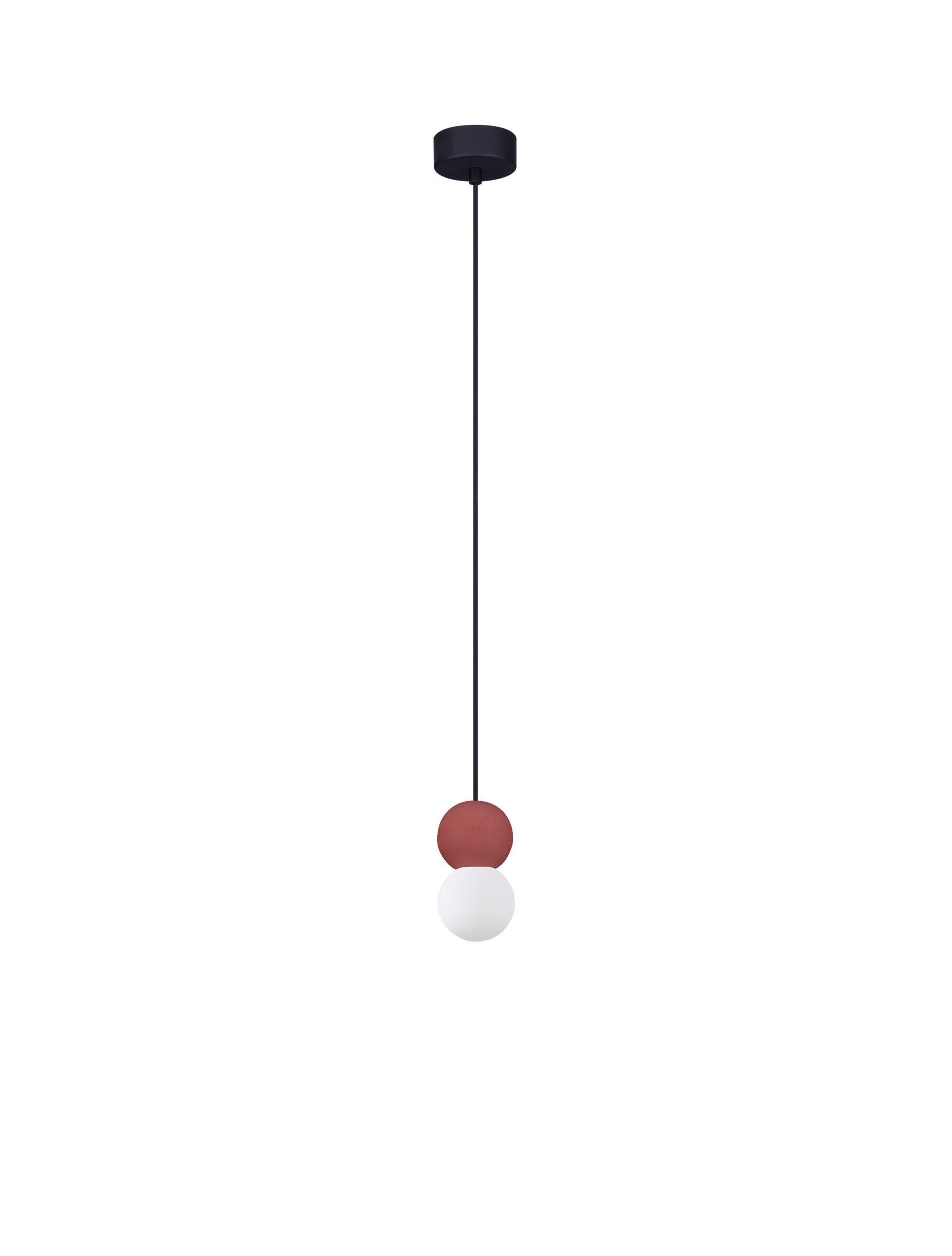 ZERO | H 155 D 8 cm | 5 W | IP20 | Λευκό/Κόκκινο | Γυαλί/Τσιμέντο