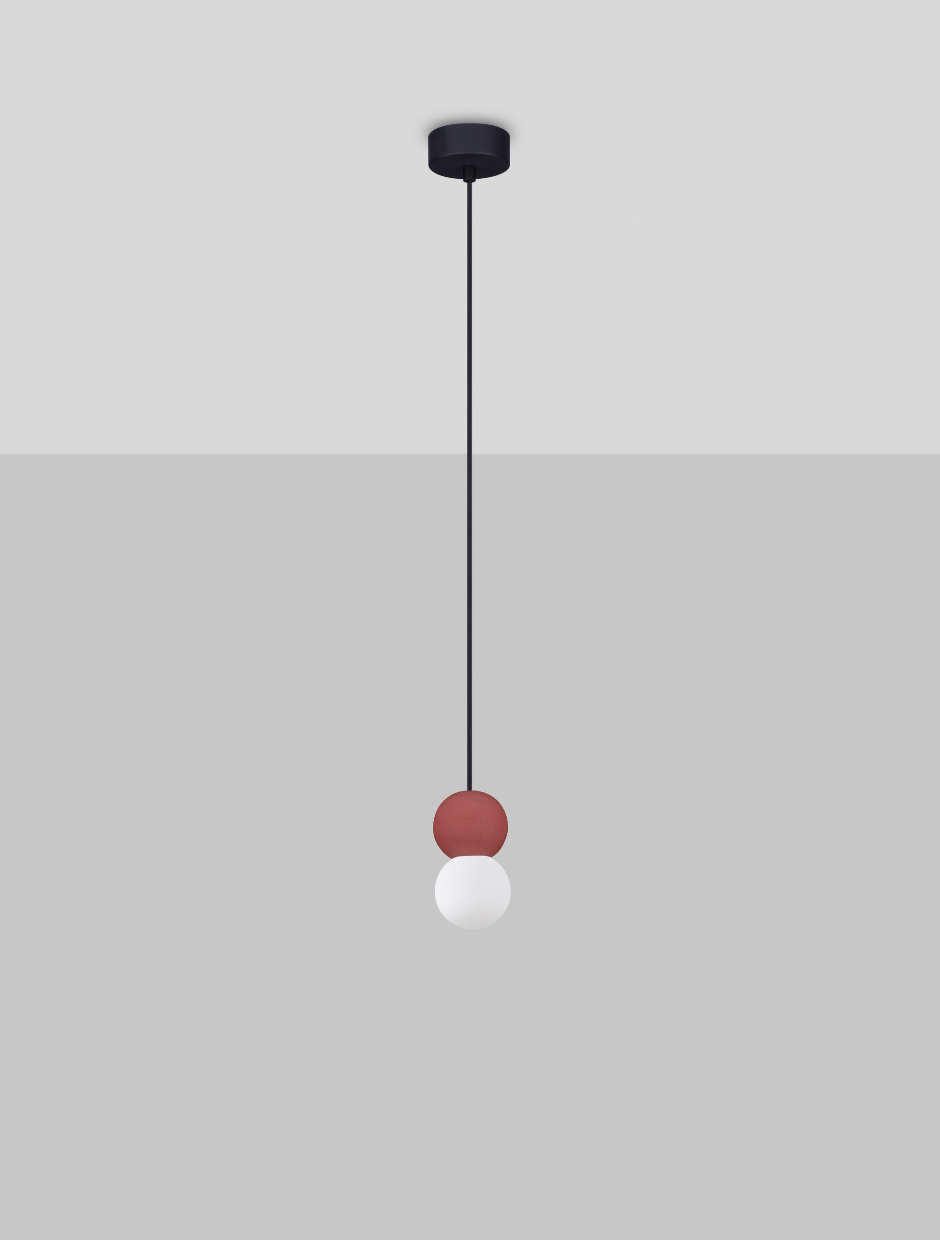 ZERO | H 155 D 8 cm | 5 W | IP20 | Λευκό/Κόκκινο | Γυαλί/Τσιμέντο