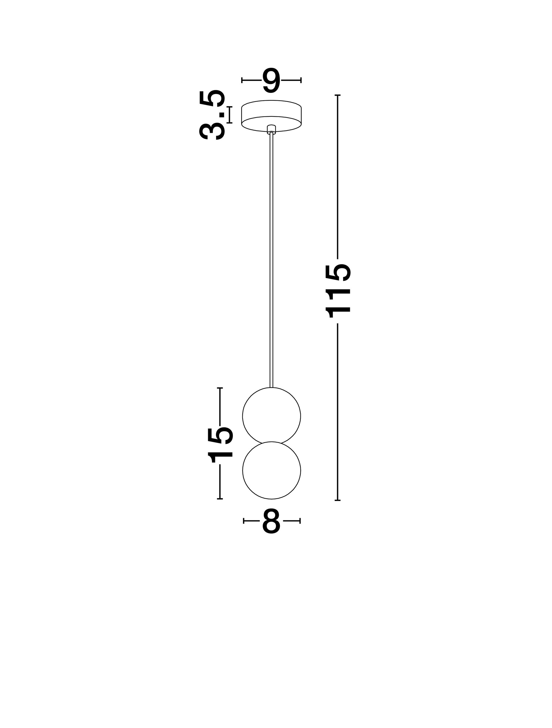 ZERO | H 155 D 8 cm | 5 W | IP20 | Λευκό/Κόκκινο | Γυαλί/Τσιμέντο