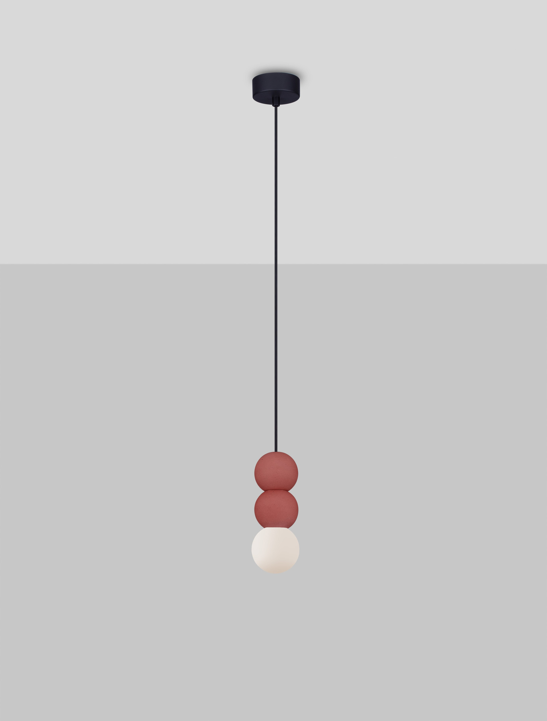 ZERO | H 155 D 8 cm | 5 W | IP20 | Λευκό/Κόκκινο | Γυαλί/Τσιμέντο