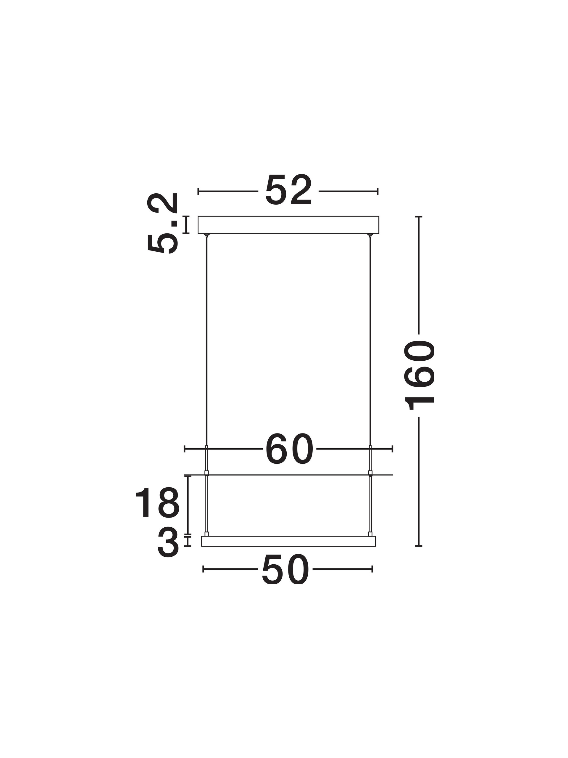DIONA | L 60 W 60 H 160 cm | 40 W | 2700 K | 2560 lm | IP20 | Negro/Blanco | Aluminio