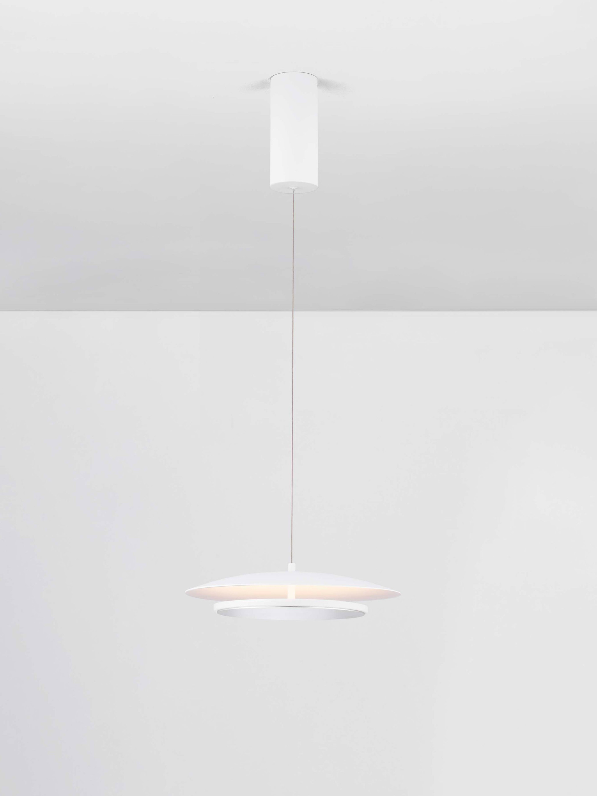 OLOS | H 120 D 35 cm | 21 W | 3000 K | 918 lm | IP20 | Chrome/White | Glass/Aluminum