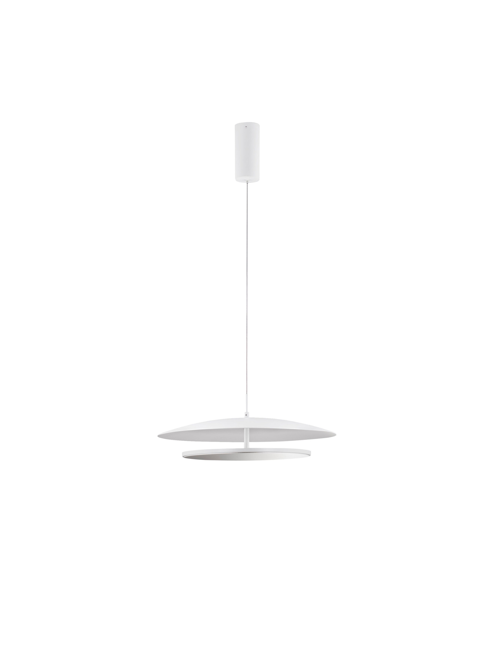 OLOS | H 120 D 50 cm | 37 W | 3000 K | 1786 lm | IP20 | Weiß/Chrom | Glas/Aluminium