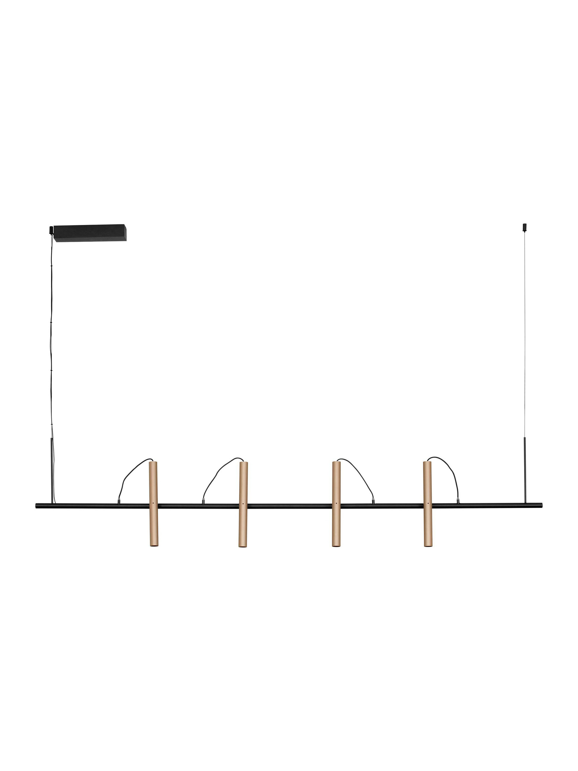 PRATO | L 150 W 9.2 H 230 cm | 33 W | 3000 K | 1112 lm | IP20 | Black/Gold | Aluminum