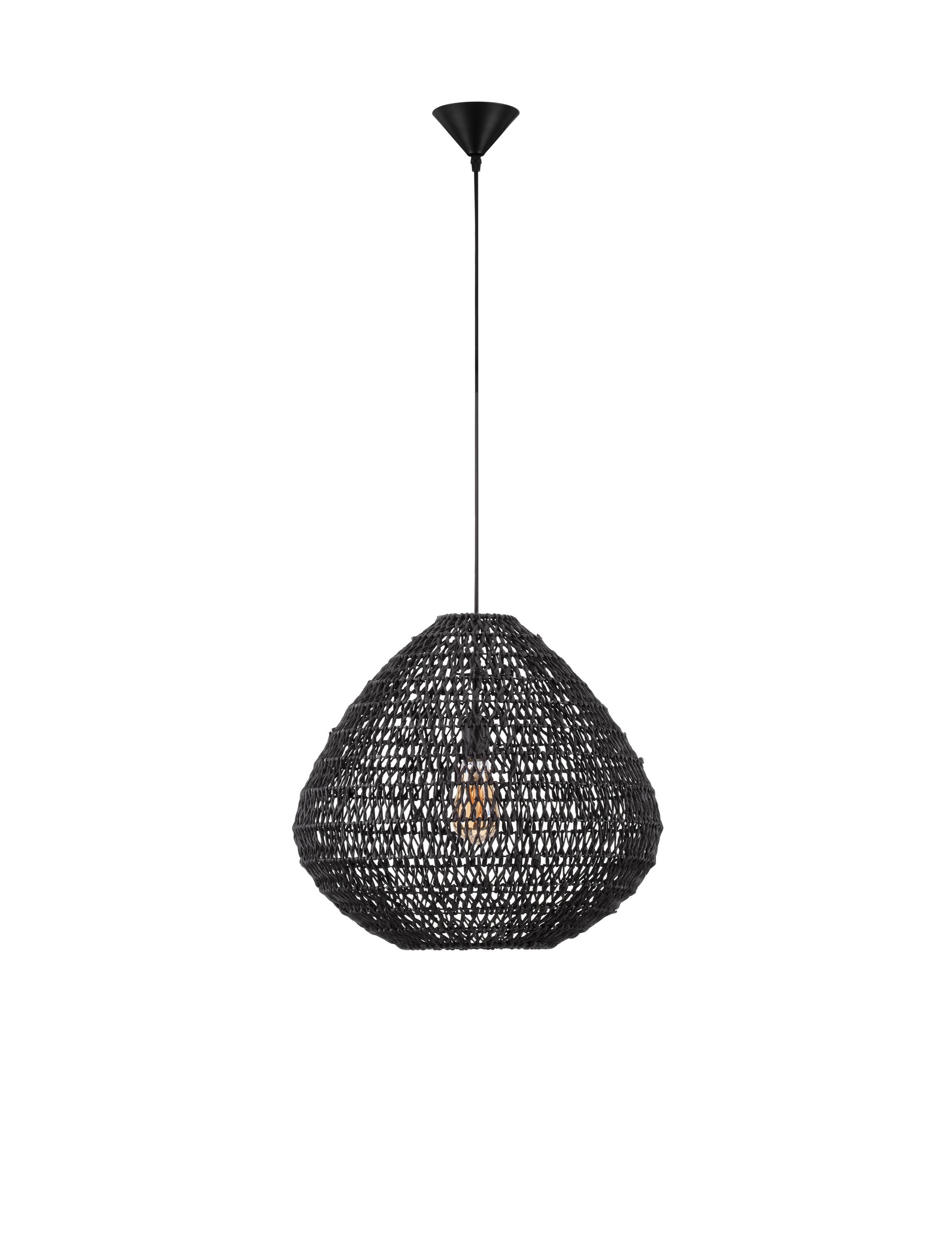 MELODY | H 200 D 50 cm | 12 W | IP20 | Black | Rattan