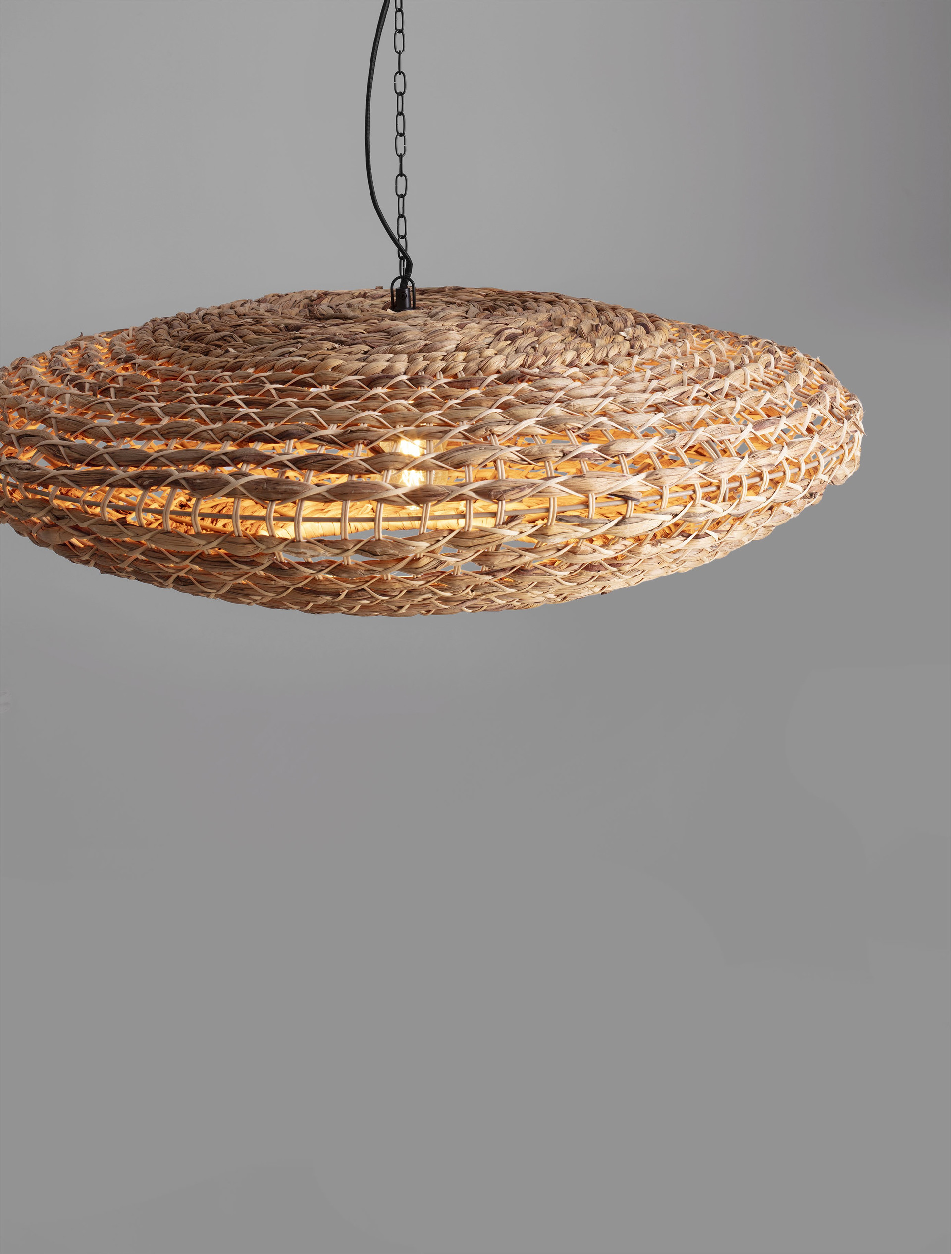 BOLA | H 200 D 85 cm | 12 W | IP20 | Beige | Fabric/Rattan