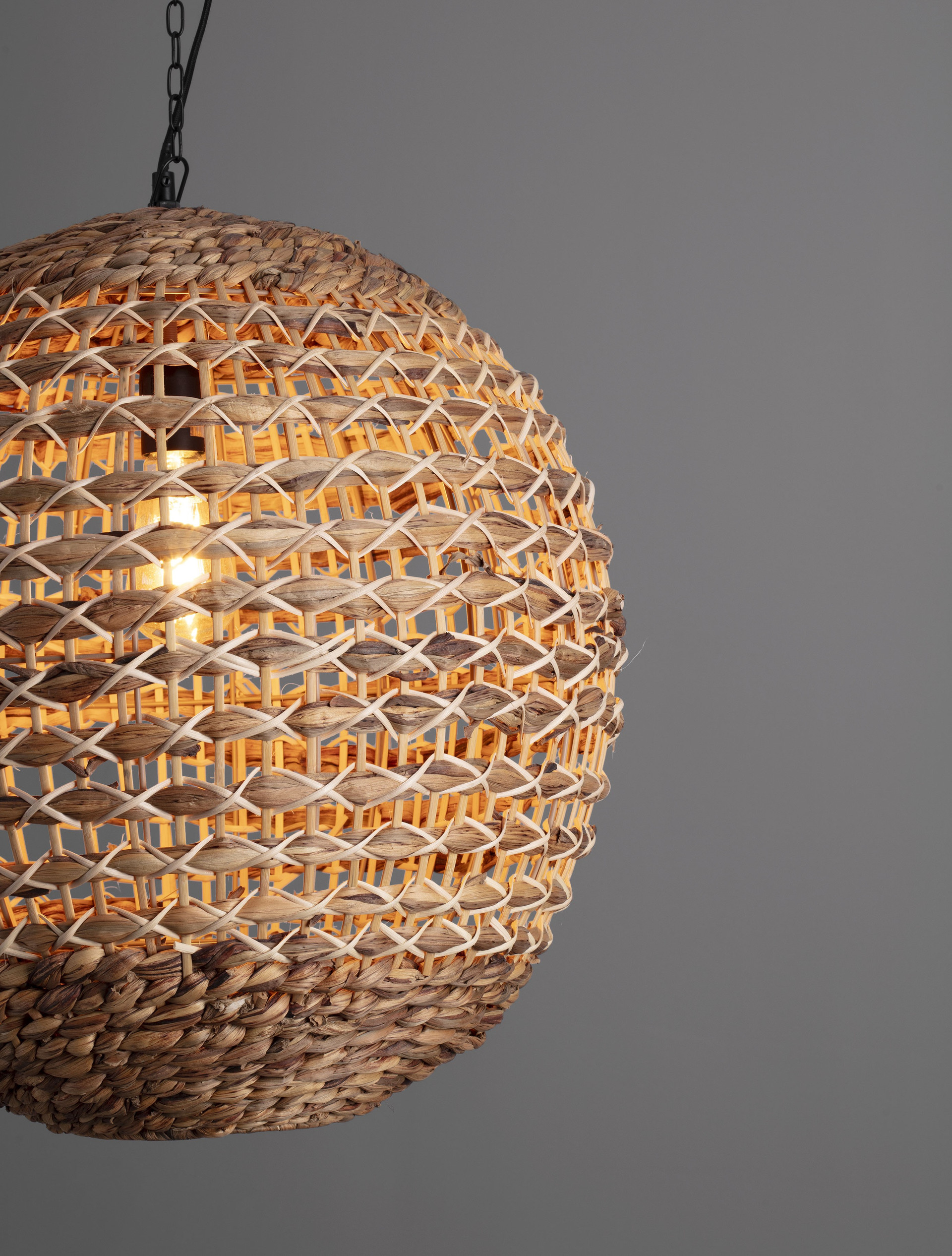BOLA | H 200 D 50 cm | 12 W | IP20 | Beige | Fabric/Rattan