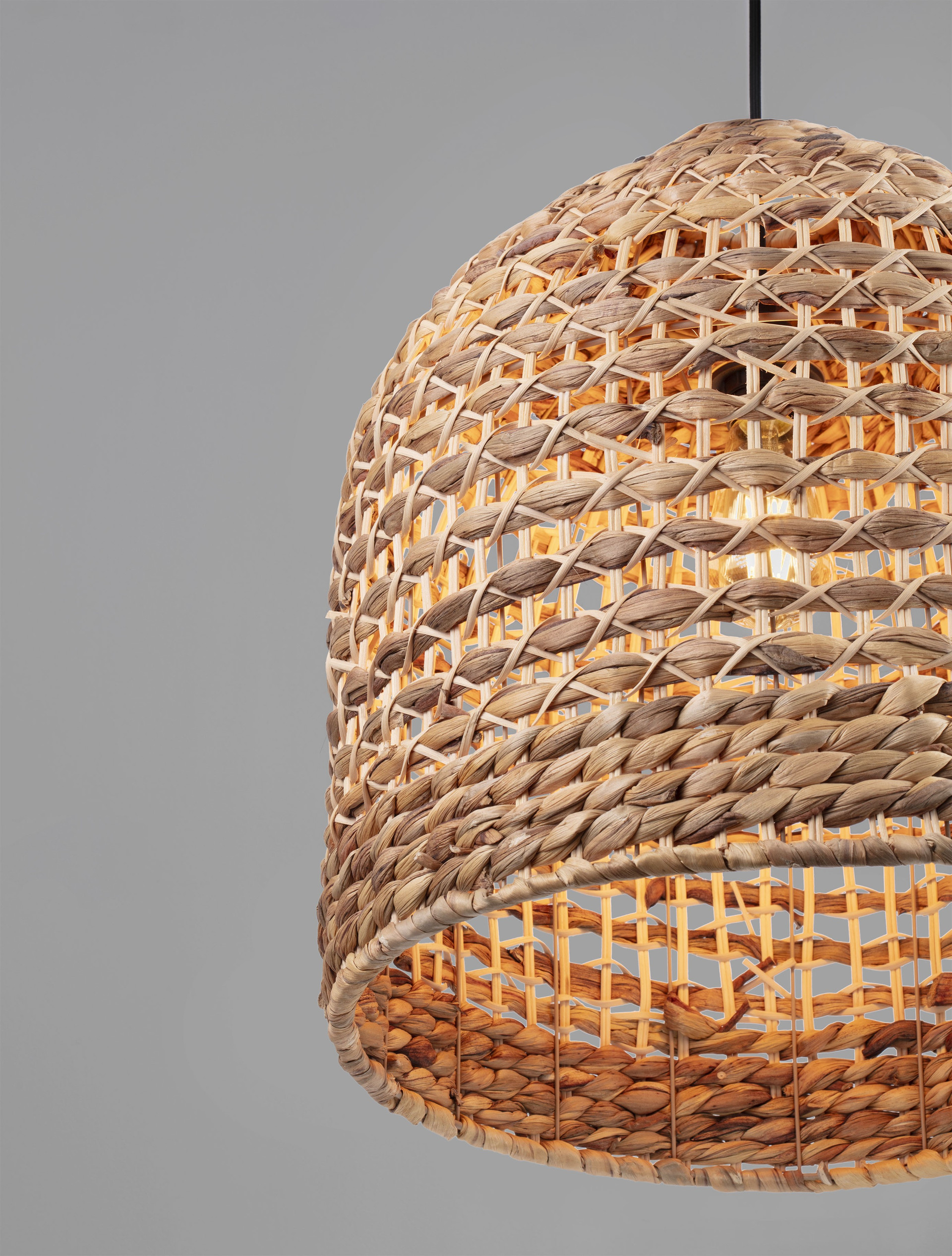 BOLA | H 200 D 40 cm | 12 W | IP20 | Beige | Fabric/Rattan