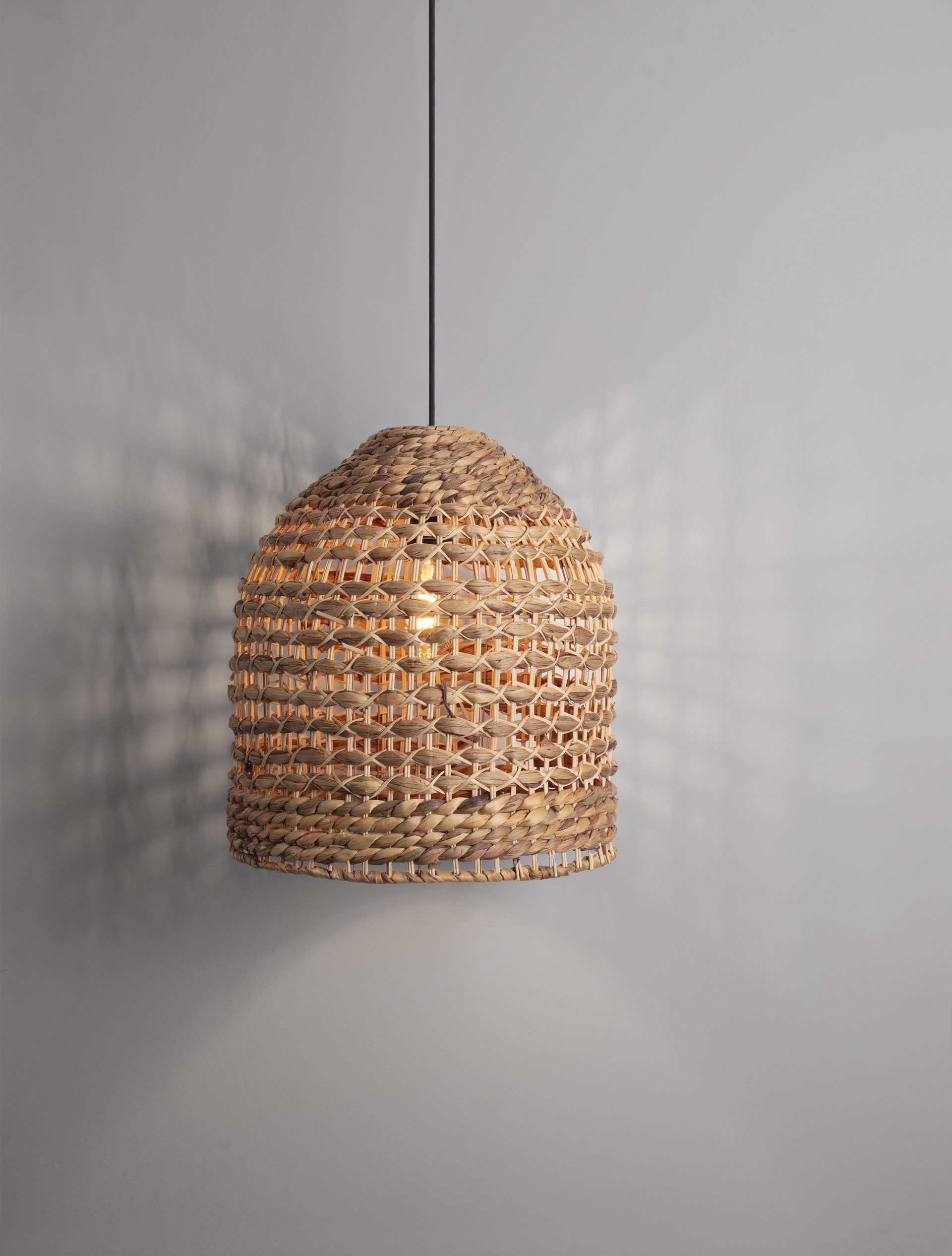 BOLA | H 200 D 40 cm | 12 W | IP20 | Beige | Fabric/Rattan