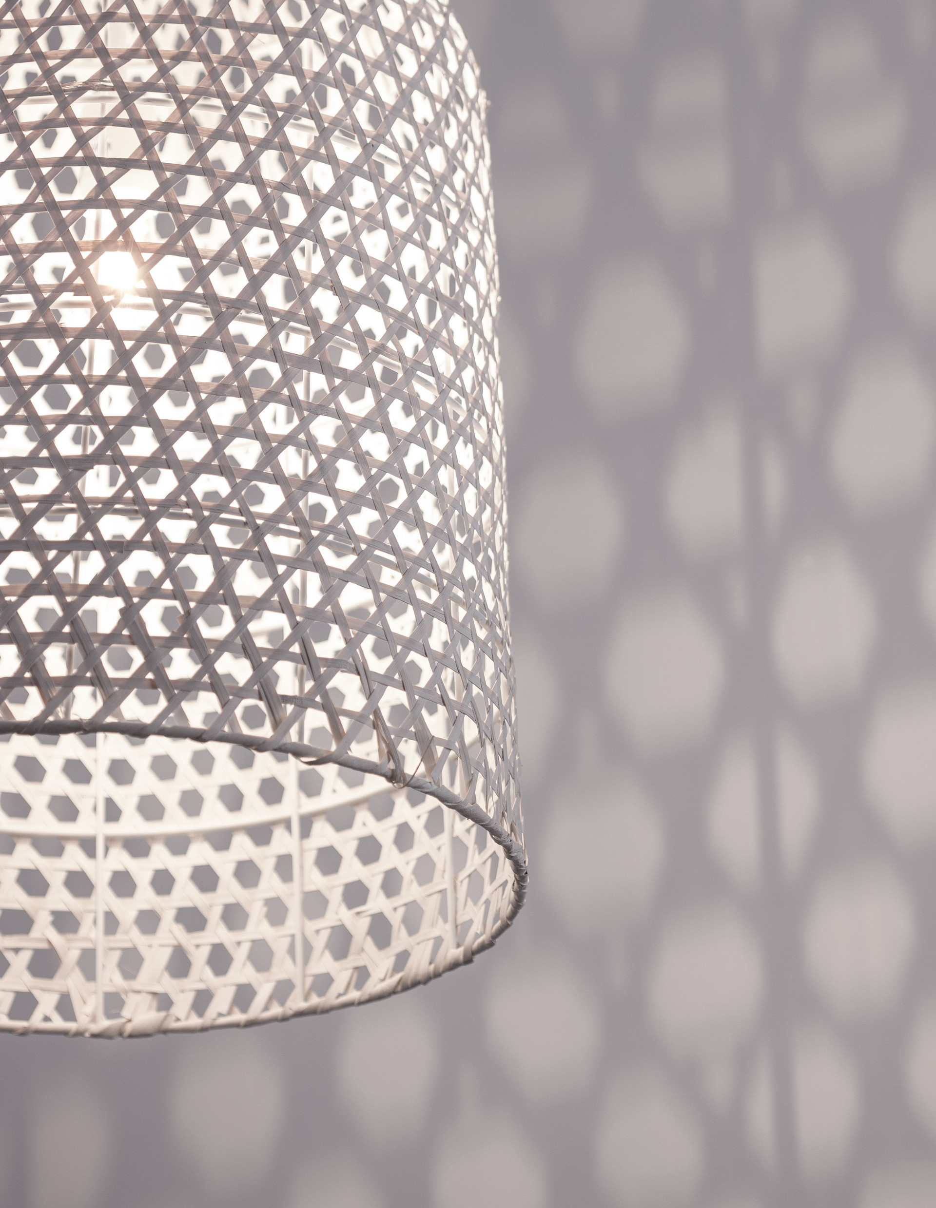 AURORA | H 250 D 40 cm | 12 W | IP20 | White | Rattan