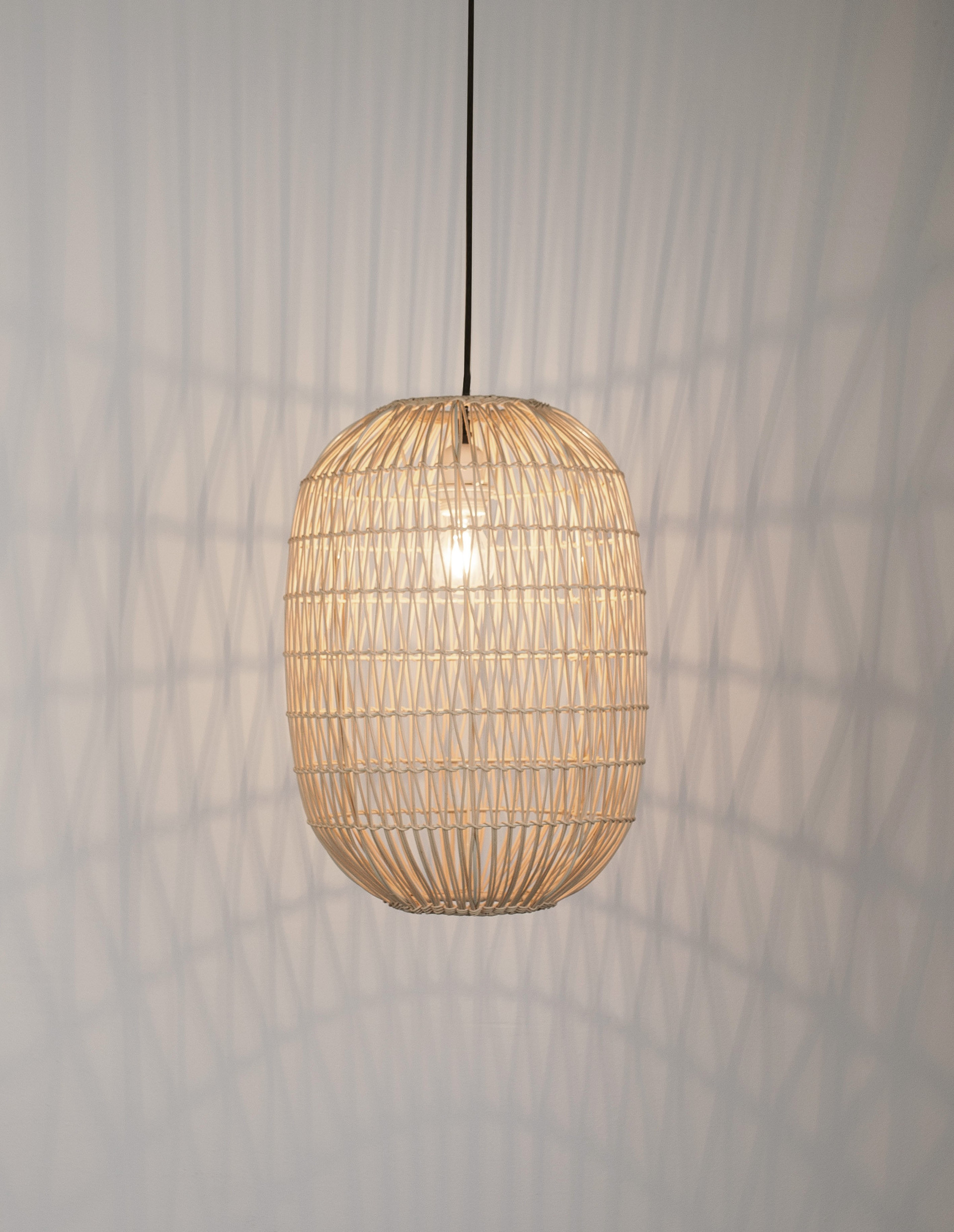 MELODY | H 250 D 30 cm | 12 W | IP20 | Beige | Steel/Rattan