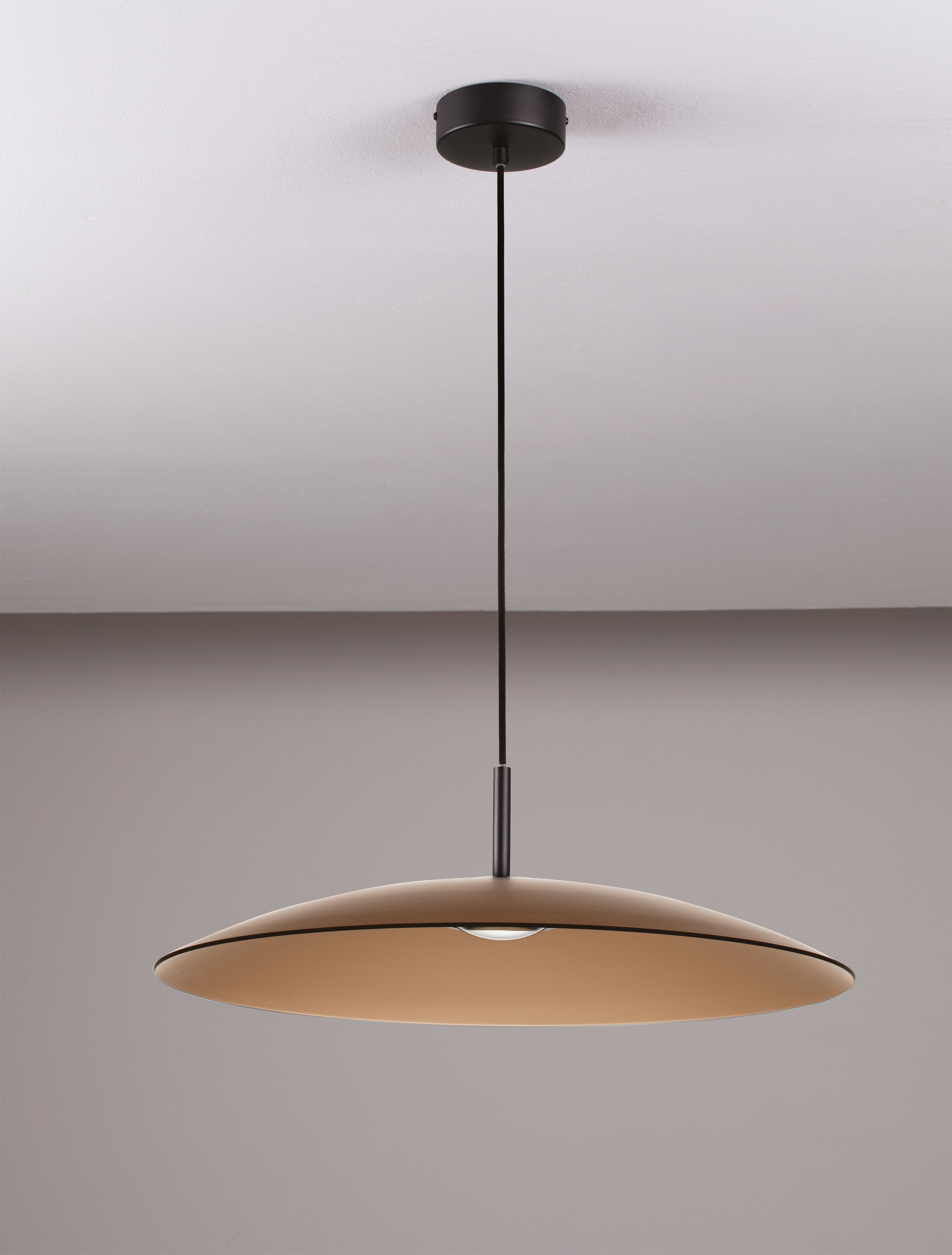 POLIFEMO | H 153 D 60 cm | 17 W | 3000 K | 1040 lm | IP20 | Black/Brown | Glass/Metal