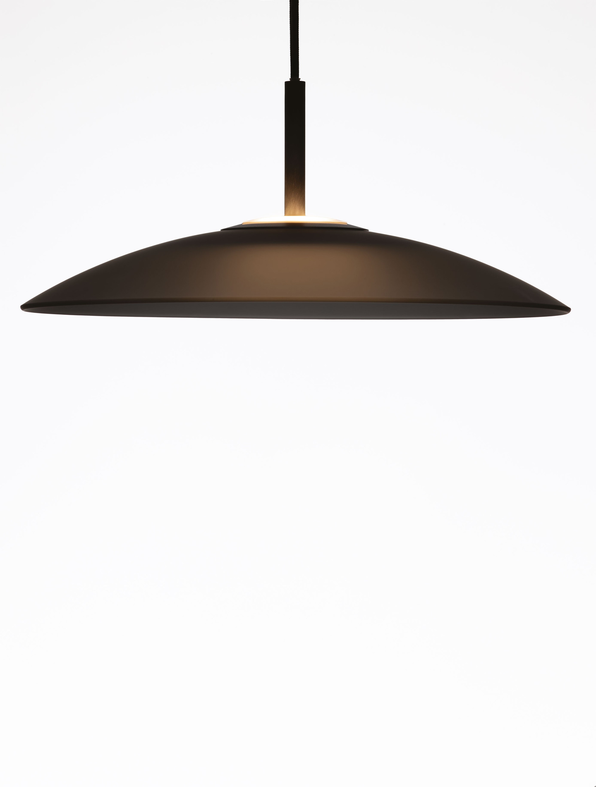 POLIFEMO | H 140 D 40 cm | 12 W | 3000 K | 1360 lm | IP20 | Black/Smokey | Glass/Metal