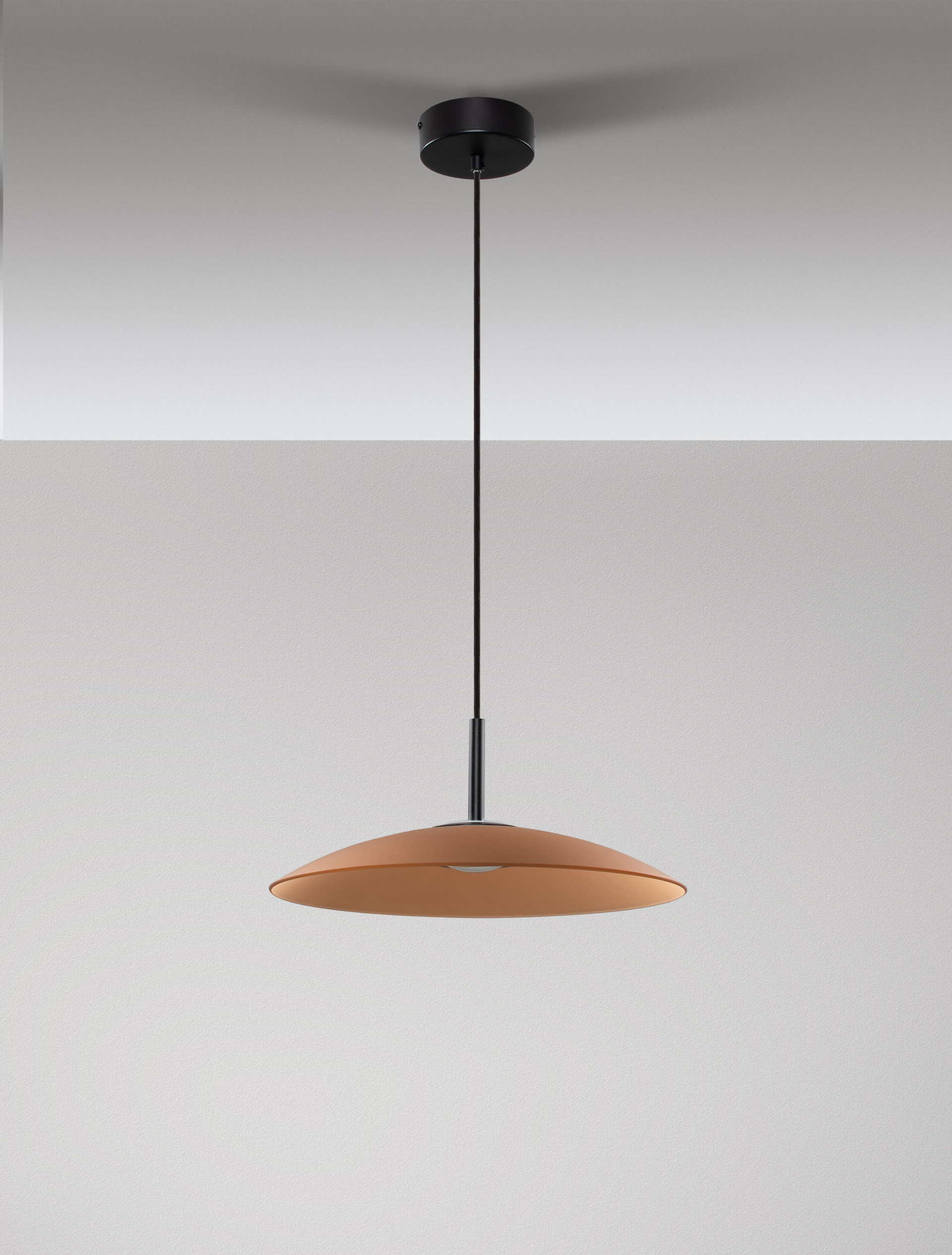 POLIFEMO | H 140 D 40 cm | 12 W | 3000 K | 1360 lm | IP20 | Black/Brown | Glass/Metal