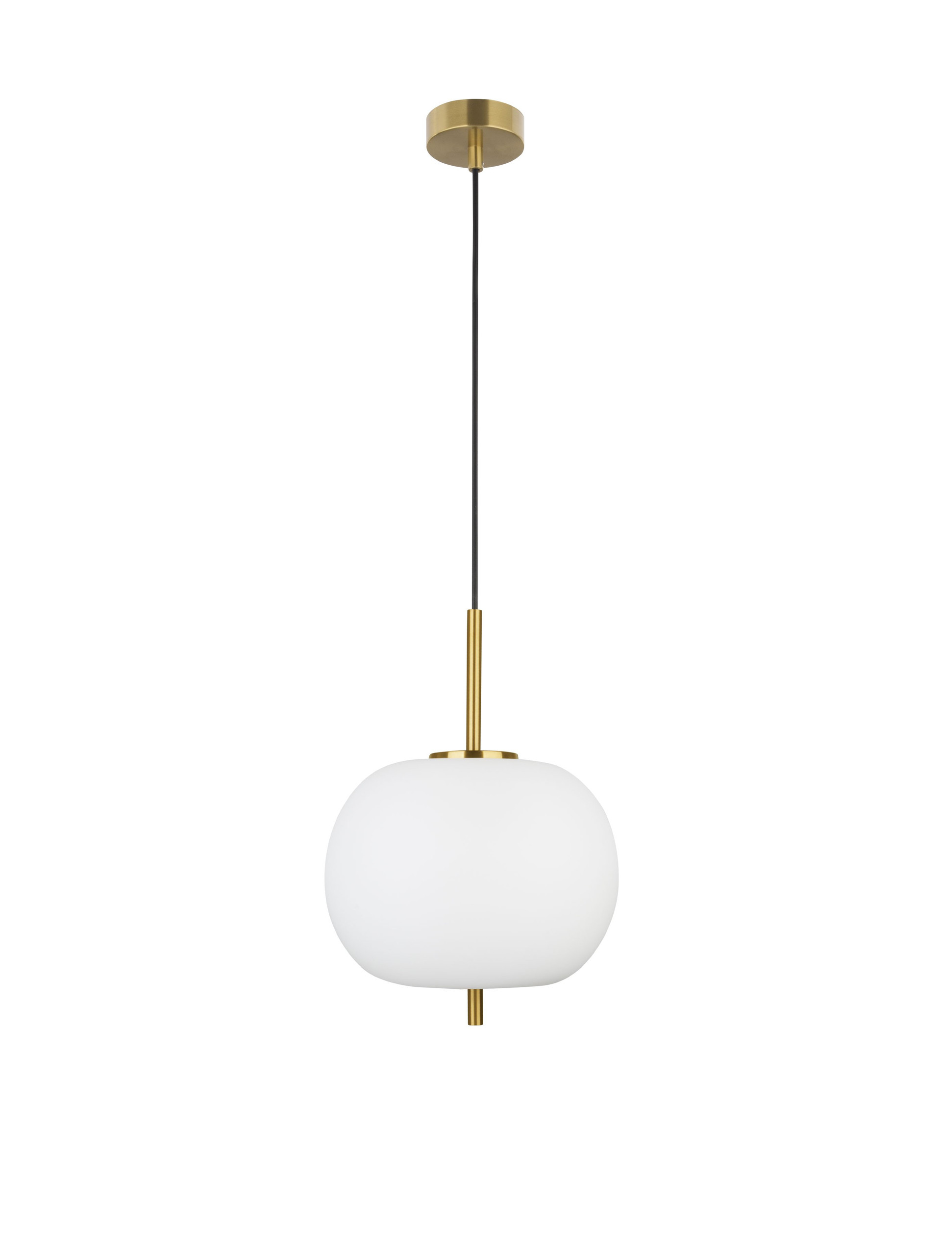 LATO | H 120 D 30 cm | 12 W | IP20 | White/Gold | Glass/Metal/Fabric