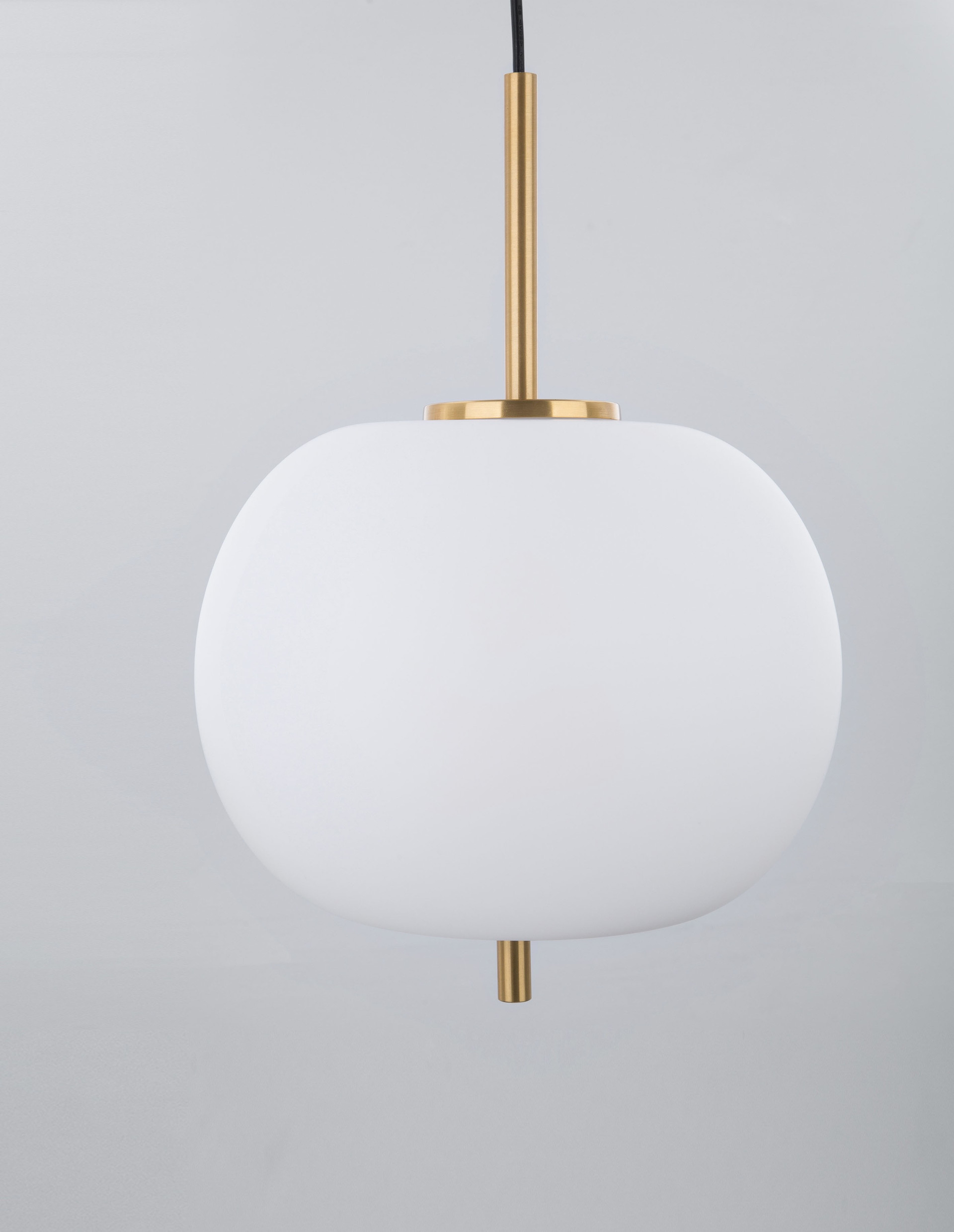 LATO | H 120 D 30 cm | 12 W | IP20 | White/Gold | Glass/Metal/Fabric