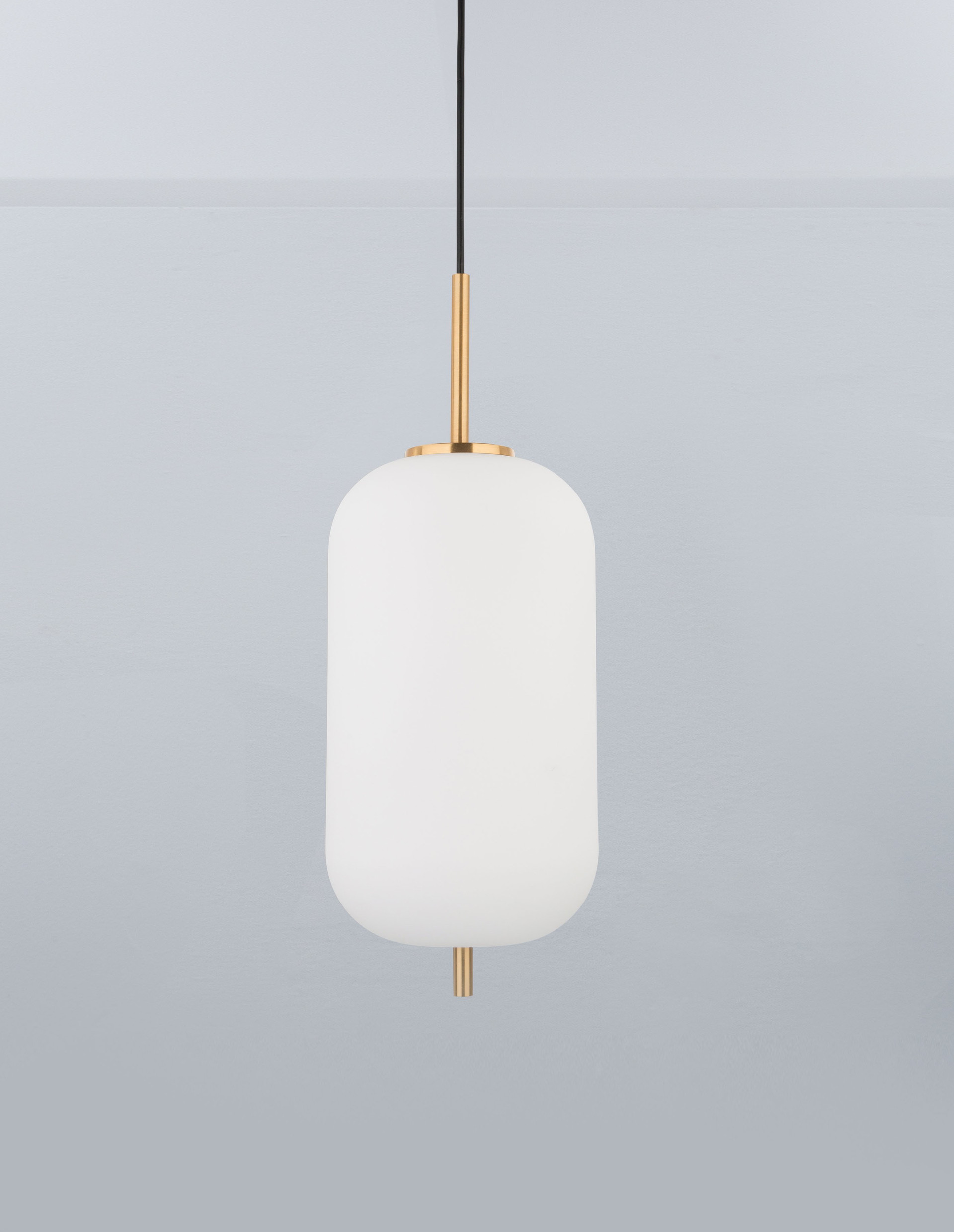 LATO | H 120 D 22 cm | 12 W | IP20 | White/Gold | Glass/Metal/Fabric