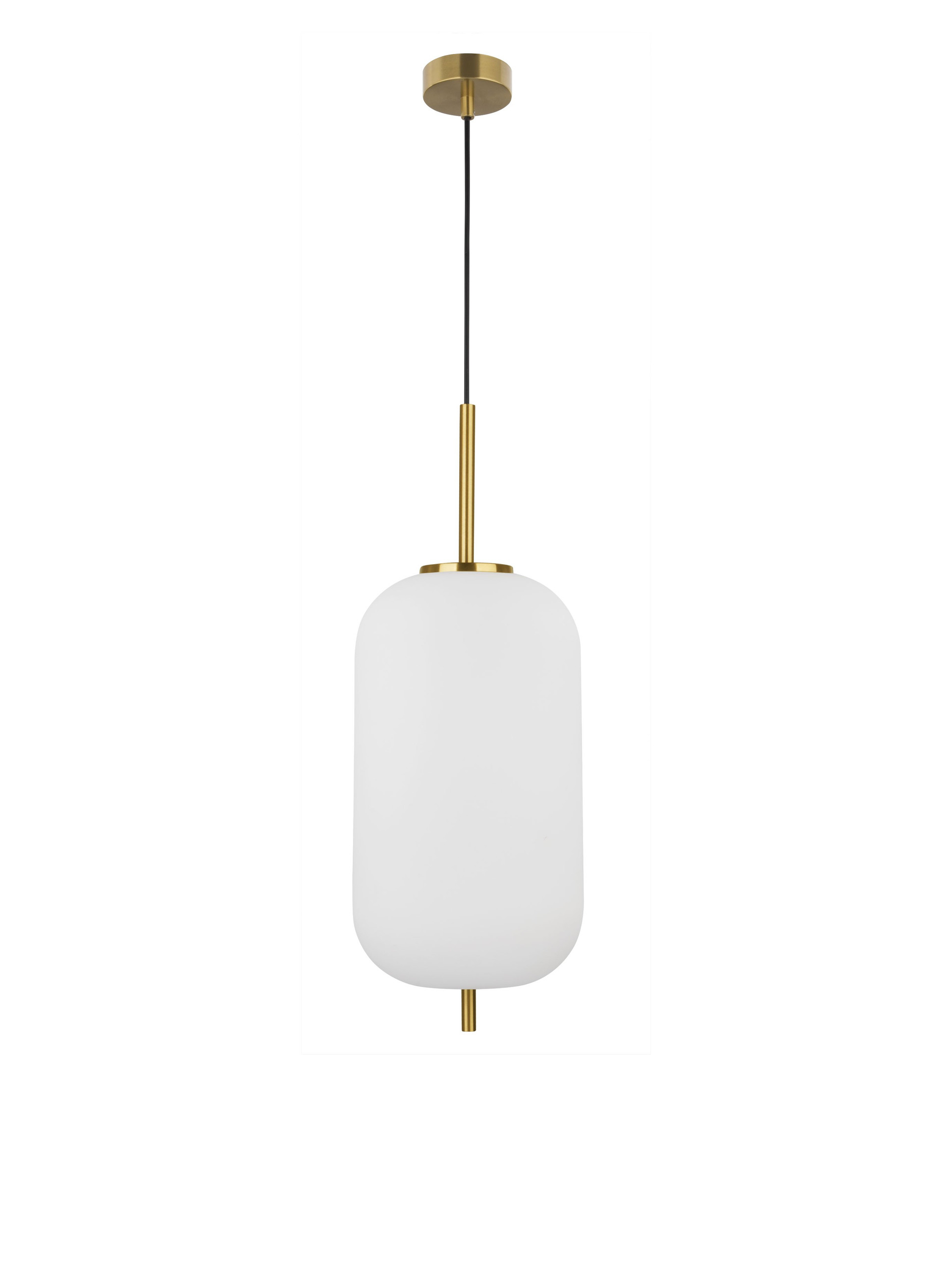 LATO | H 120 D 22 cm | 12 W | IP20 | White/Gold | Glass/Metal/Fabric