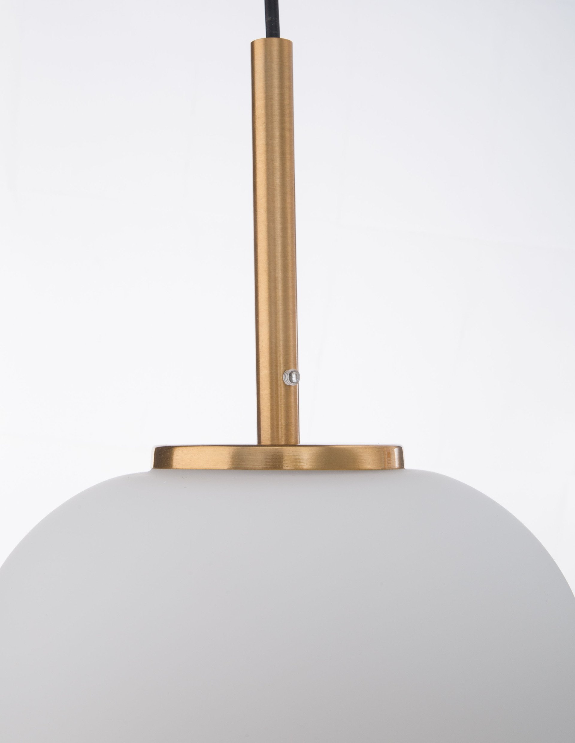 LATO | H 120 D 22 cm | 12 W | IP20 | White/Gold | Glass/Metal/Fabric