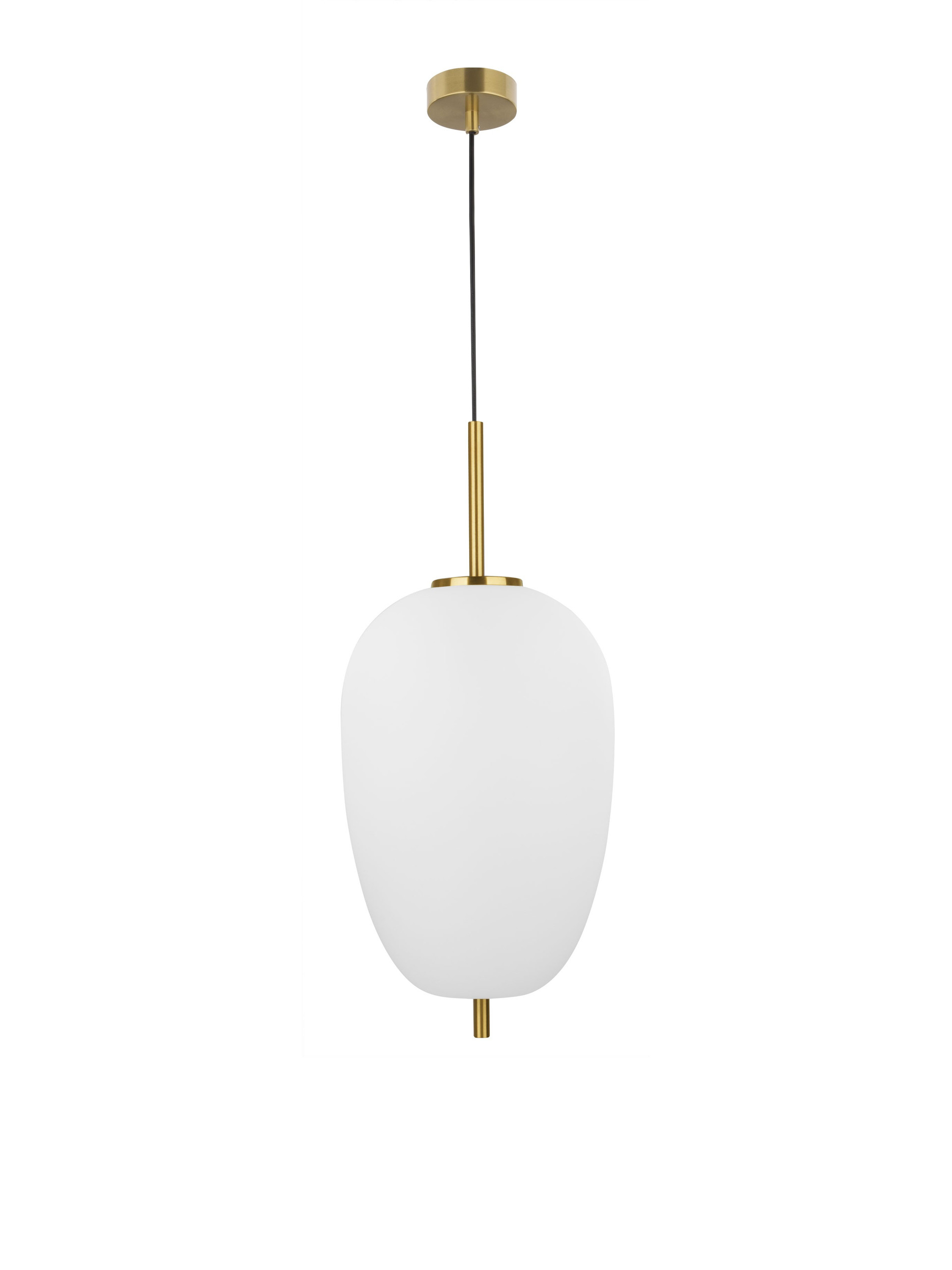 LATO | H 120 D 27 cm | 12 W | IP20 | White/Gold | Glass/Metal/Fabric