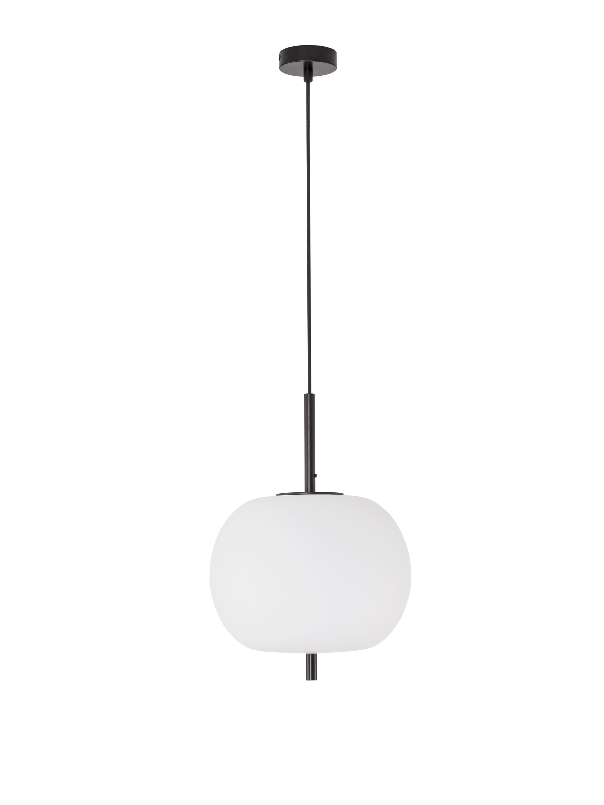 LATO | H 120 D 30 cm | 12 W | IP20 | Black/White | Glass/Metal/Fabric